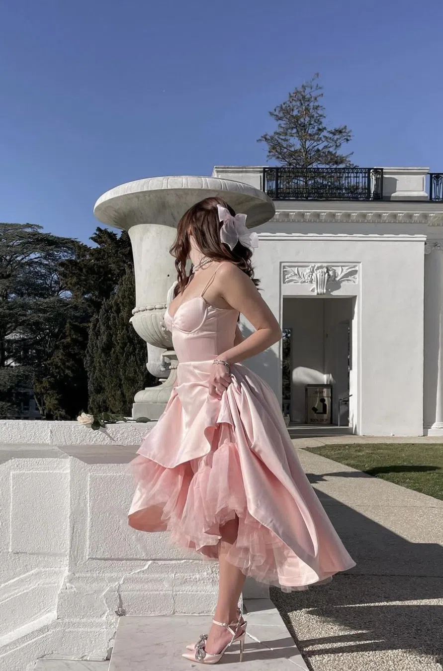 House of CB Mademoiselle Midi Dress Ballerina Pink Size AU The