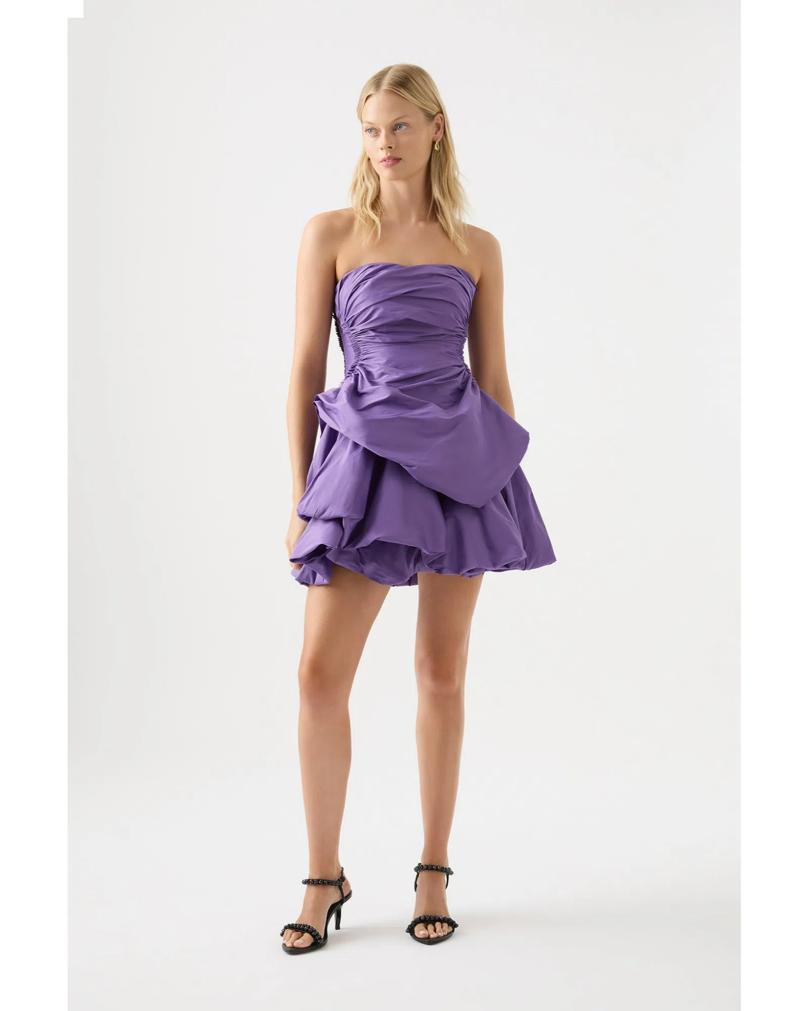 Aje Daybreak Strapless Mini Dress Deep Violet Size AU 10 The Volte