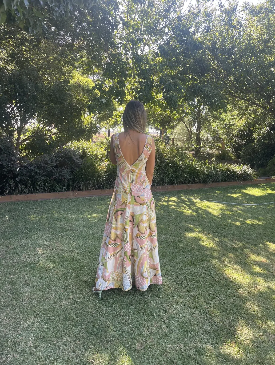 cut maxi dress Tropical Floral Cut-Out Maxi Dress for Women