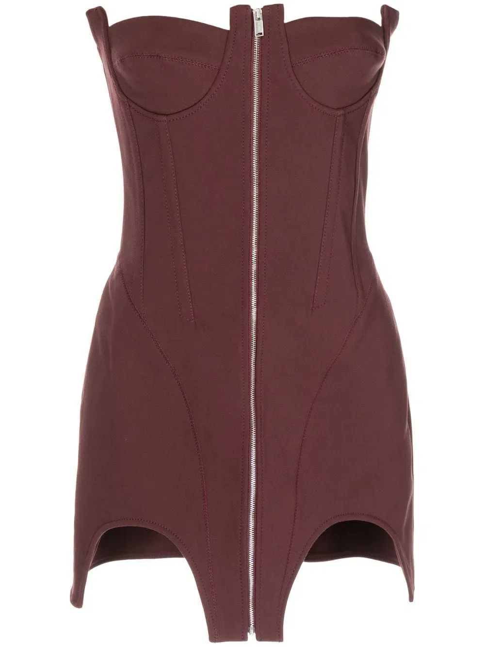 dion lee double arch bustier mini dress Mini dress Dion Lee Burgundy size 10 UK in Cotton - elasthane