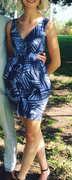 Gorman Palm Warp Dress