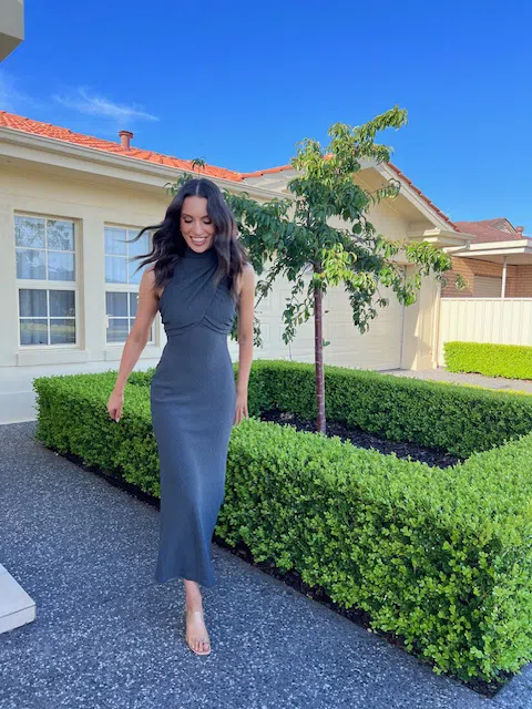 Sheike Phoenix Maxi Dress Grey Size The Volte