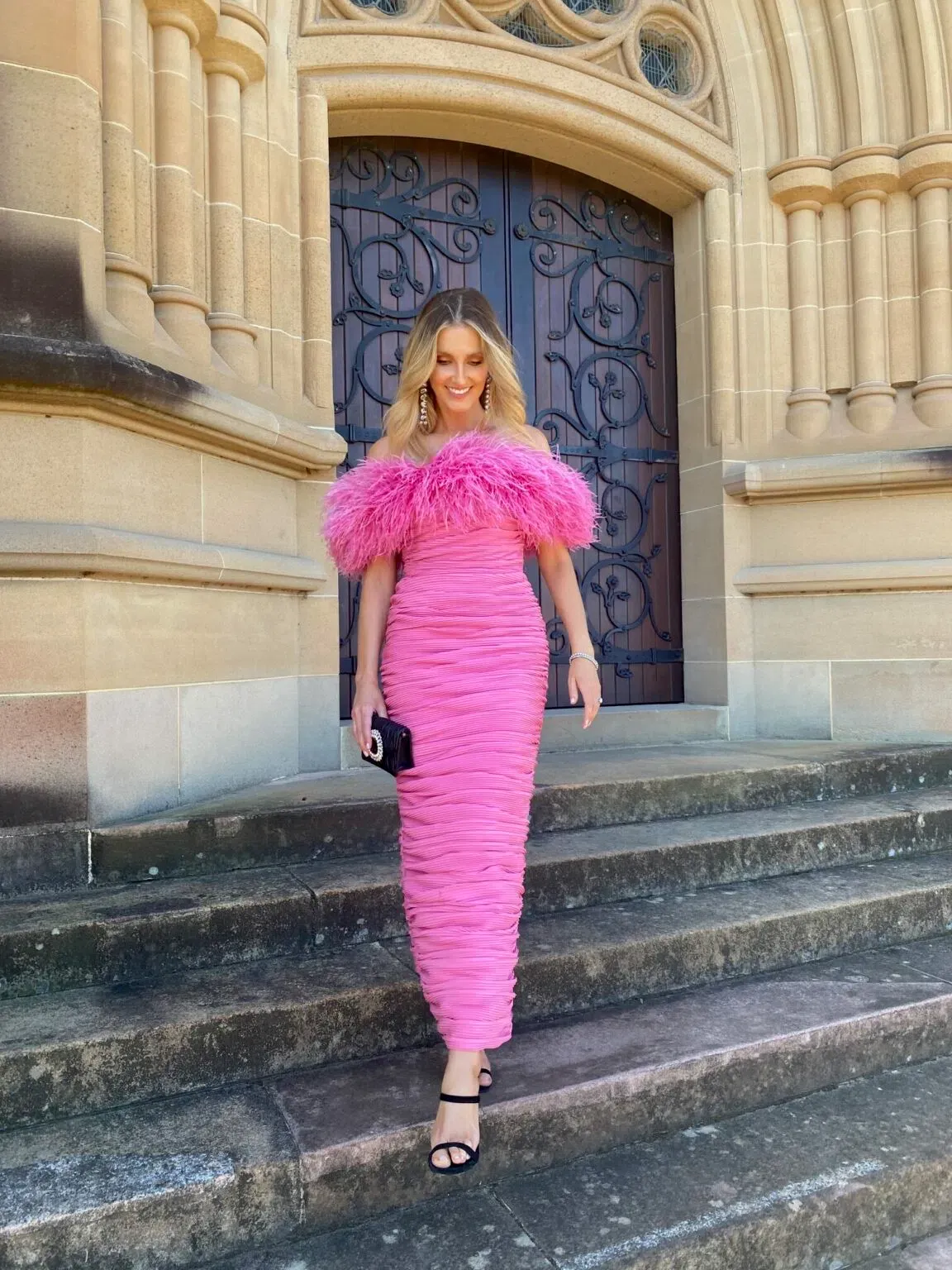 rachel gilbert pink dress Rachel Gilbert Alice Dress in Orchid by Rachel Gilbert