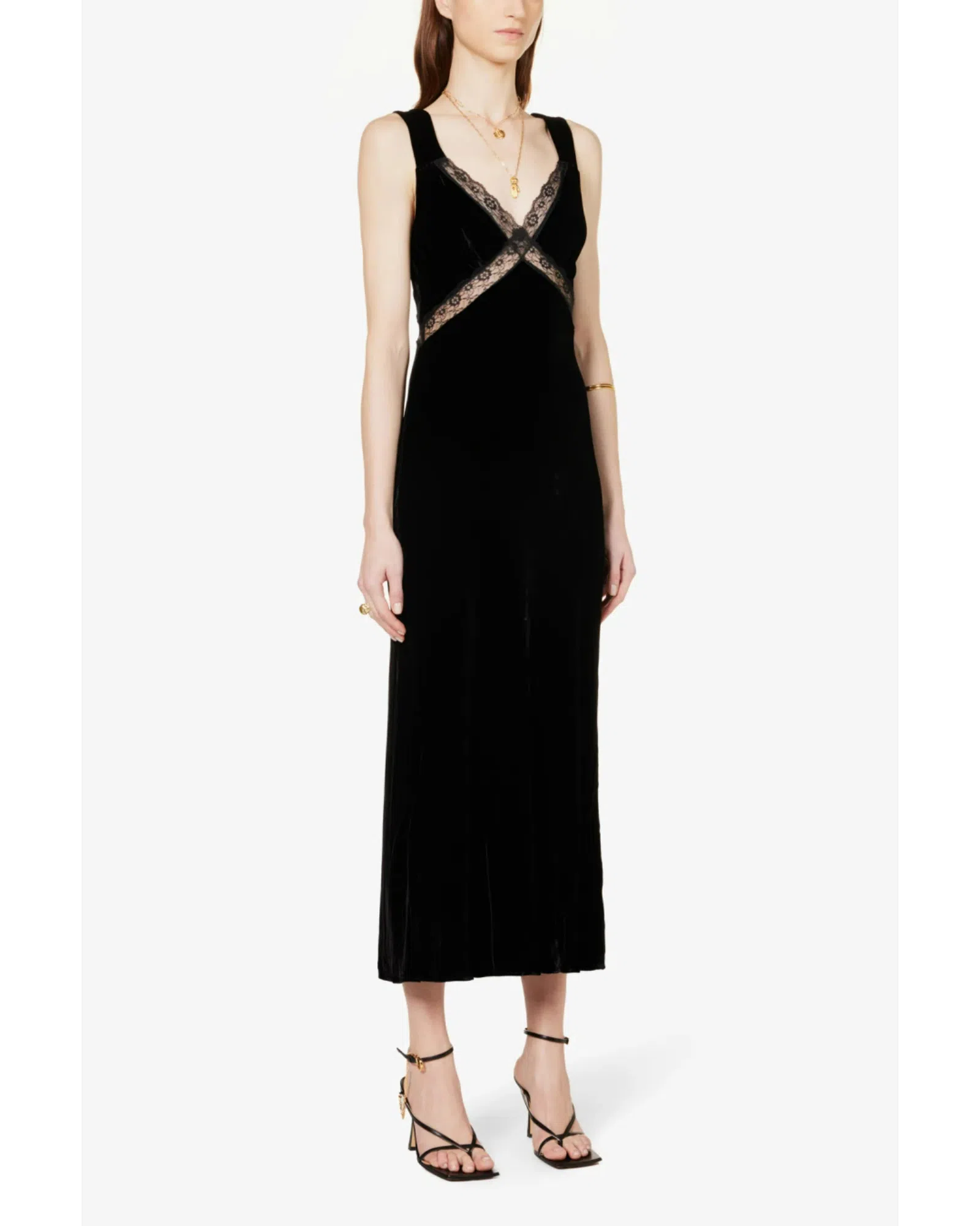 Reformation Lorenzo Midi Velvet Gown Black Size AU 10 | The Volte