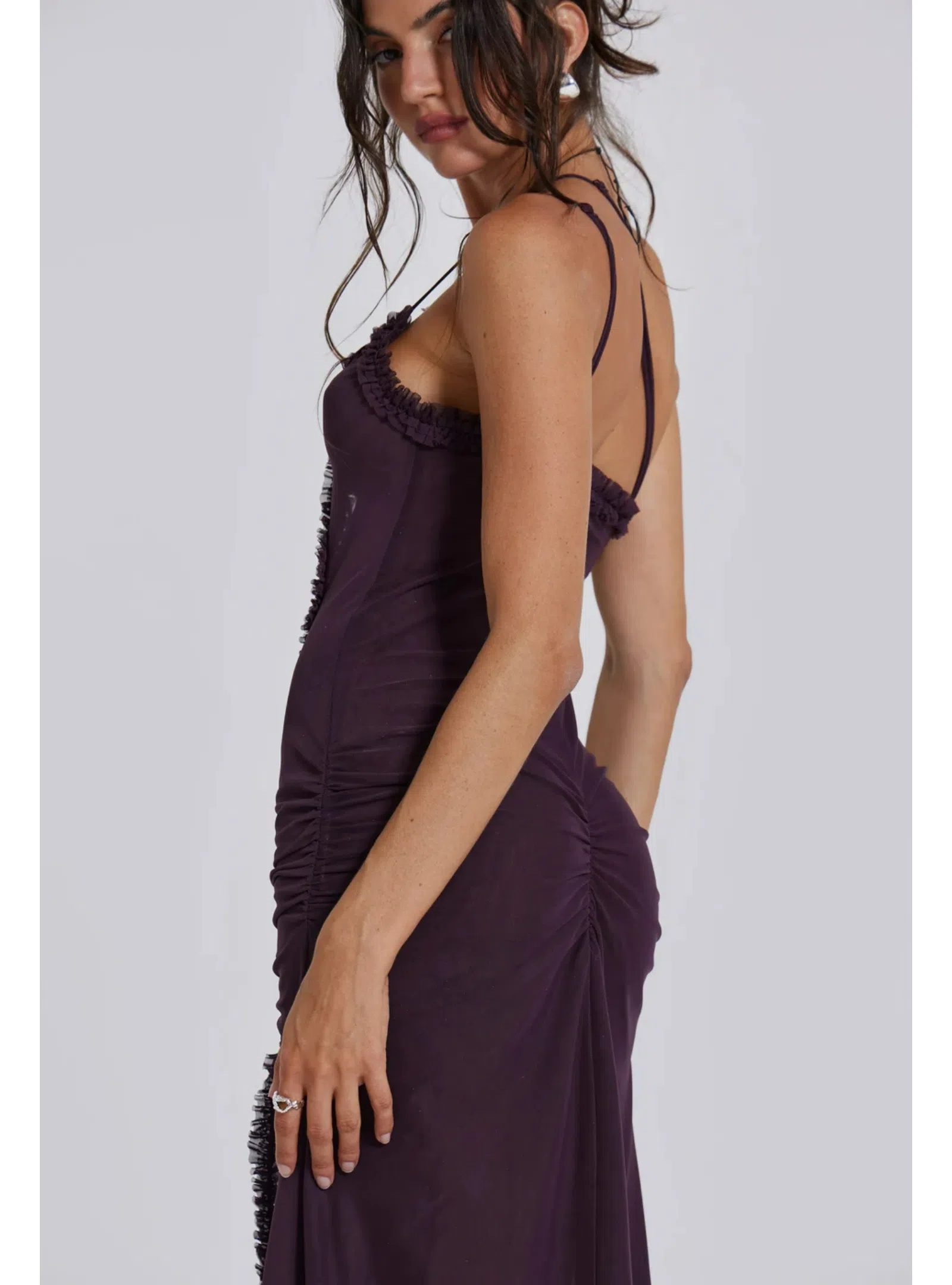 chinese dress ladies Jluxlabel | Pink Dusk Shimmery Nights Maxi Dress