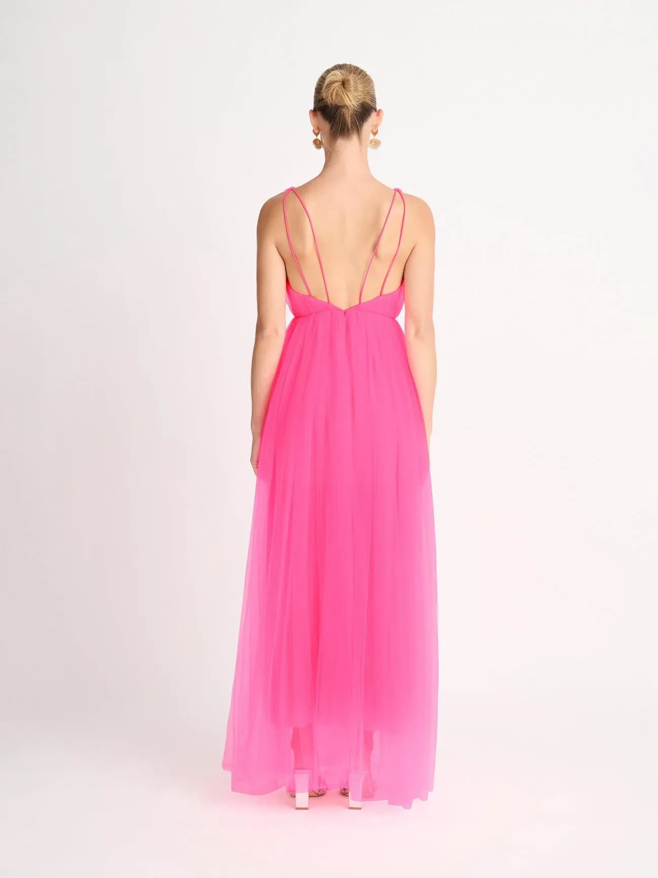 v chapman pink dress The Rosamund Dress in Light Pink Windsor Brocade 2 / Light Pink Windsor Brocade
