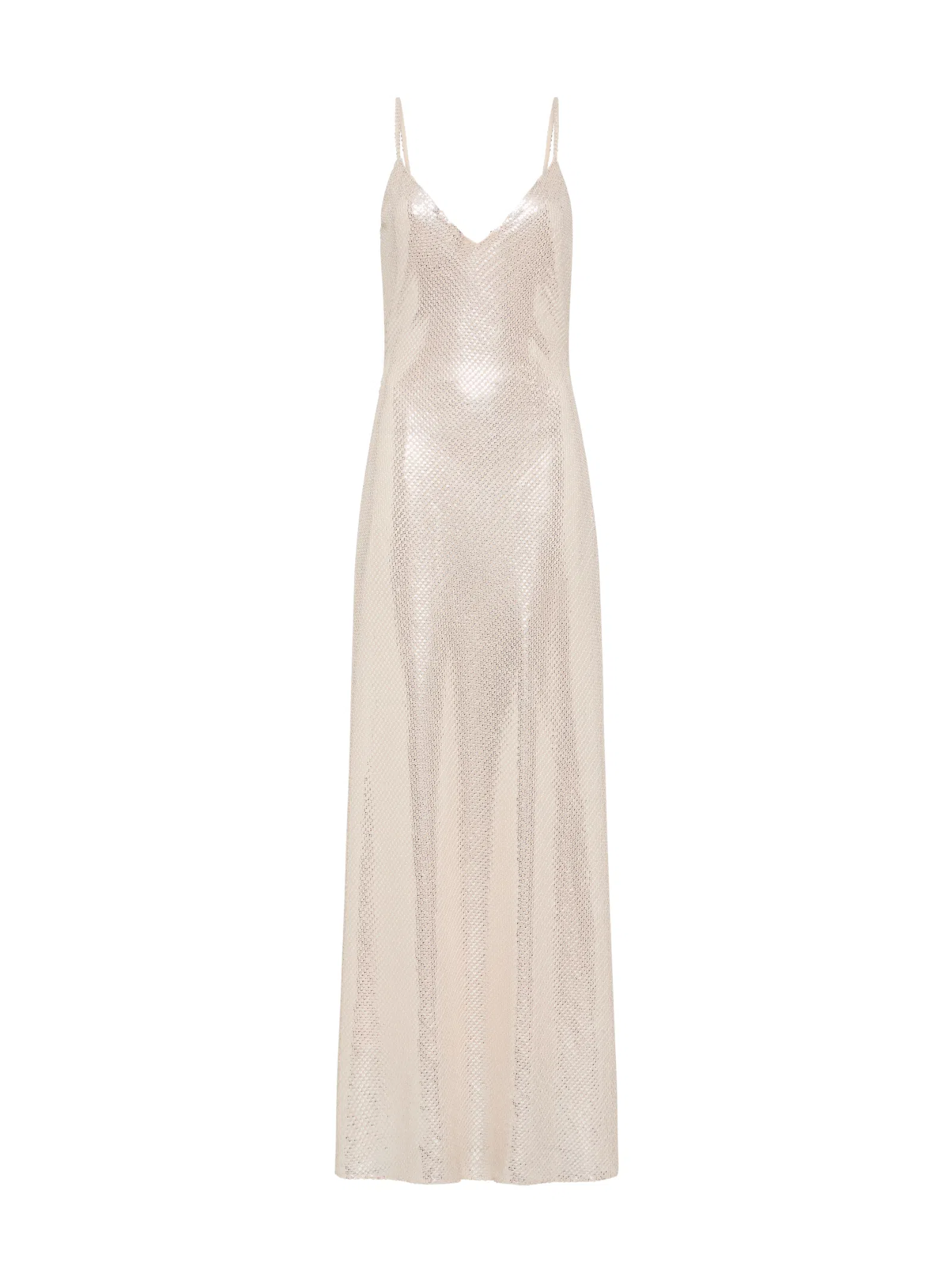 Manning Cartell High Voltage Slip Dress Nude Silver Size AU