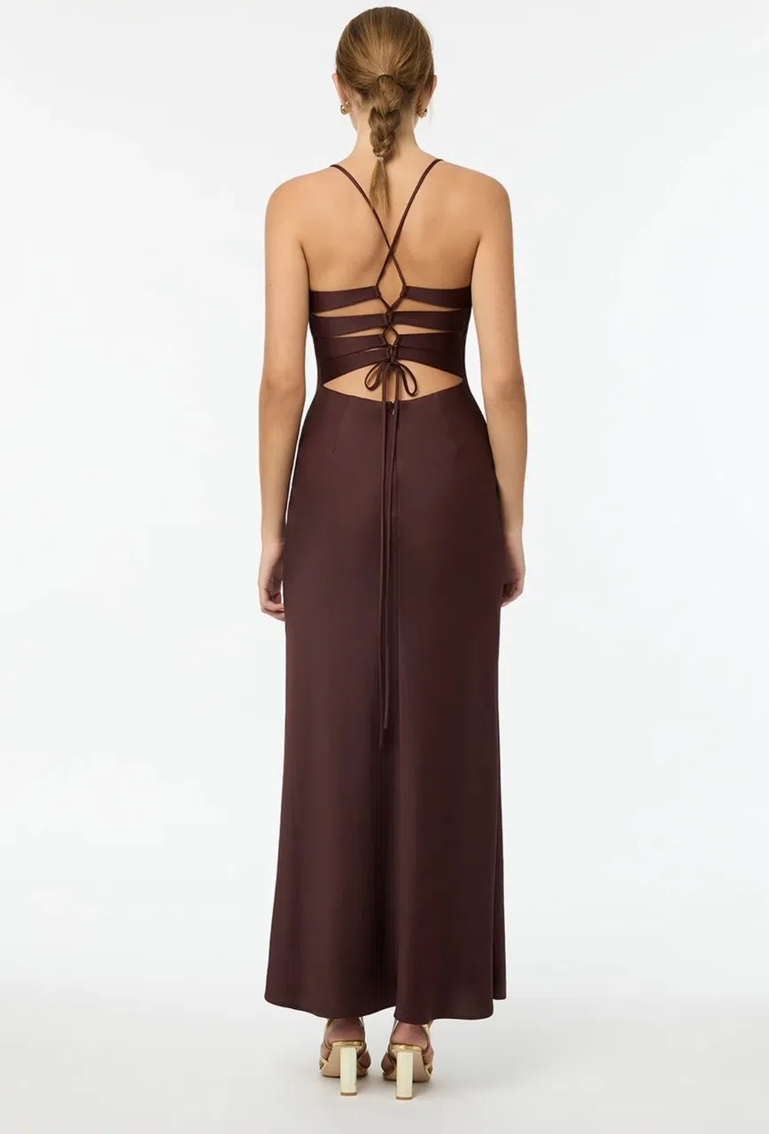 bec and bridge cedar city maxi dress brown Cedar City Maxi Dress in Dark Chocolate