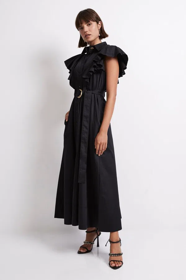 acler hawkley midi dress Hayley Midi Dress in Tulip Fields Blue