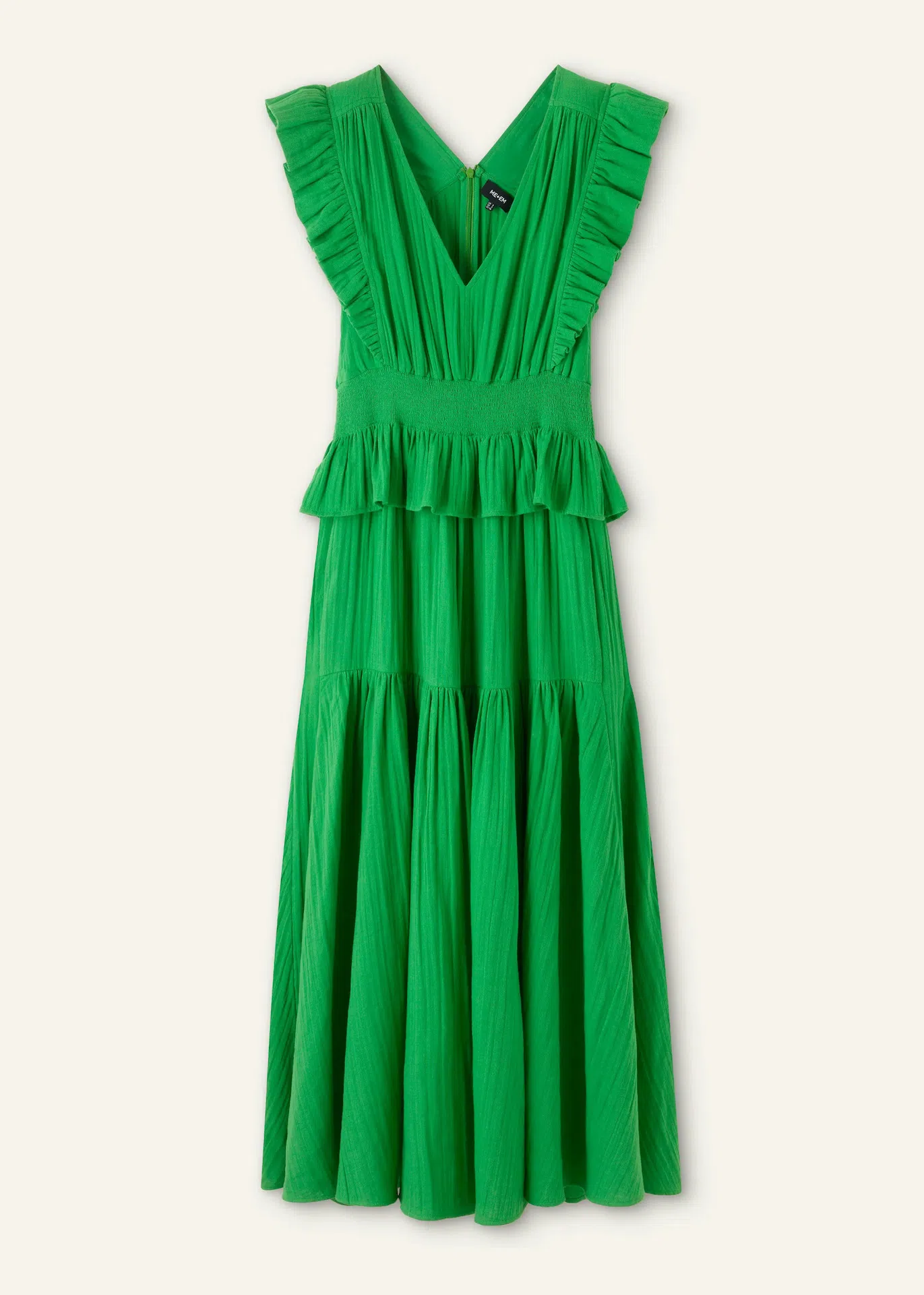 green dresses with a slit Zapakasa Women Dark Green Prom Dress with Slit Sparkly A-Line V-Neck Formal  Dress main image 1