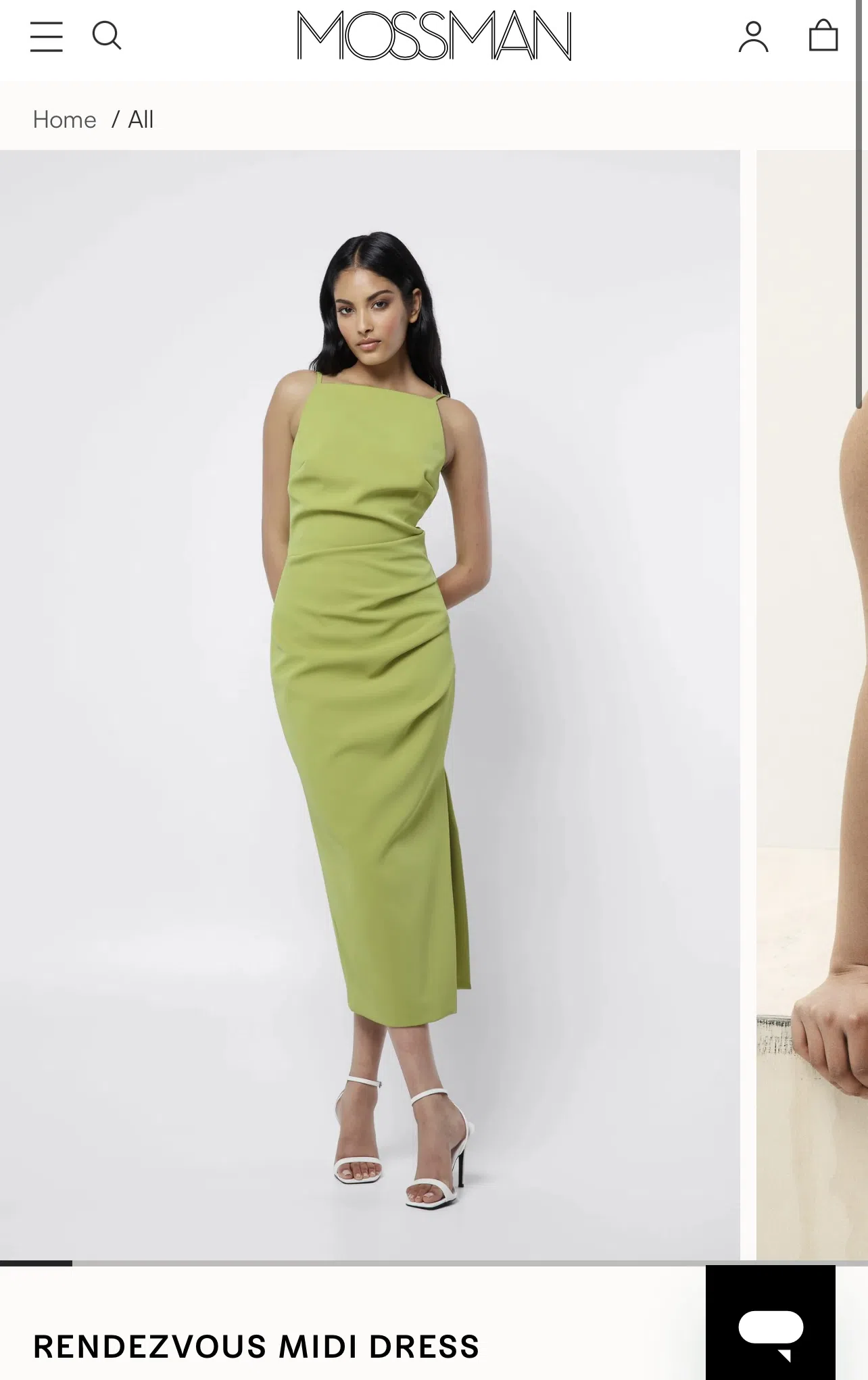 Mossman Rendezvous Midi Dress Green Size 14 | The Volte