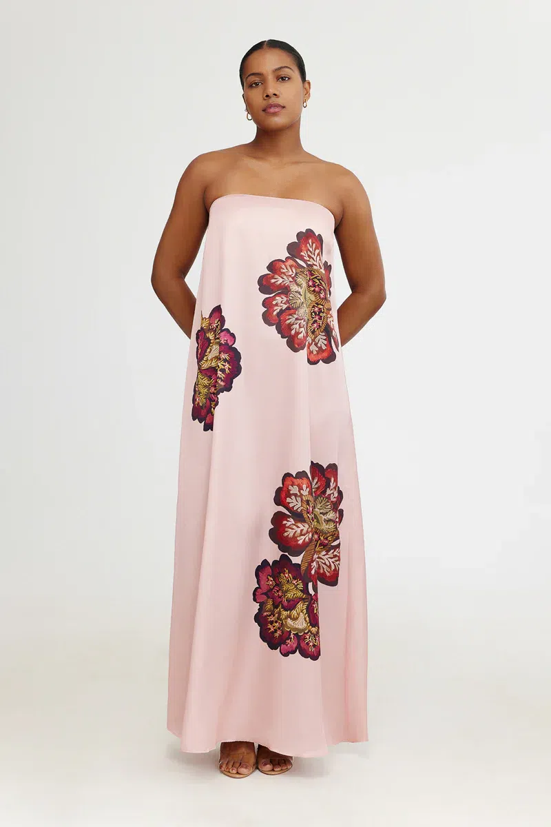 chinese dress ladies Lani Strapless Draped Maxi Dress | Fairyfloss | Dresses