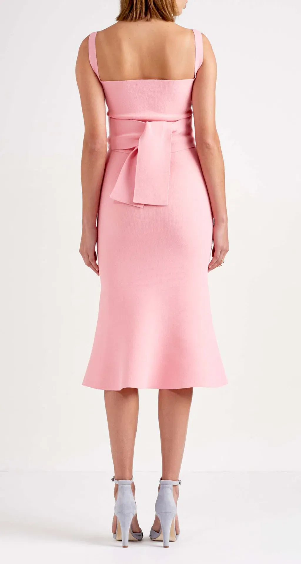 scanlan theodore crepe knit bralette dress pink Scanlan Theodore Crepe Knit Bralette Dress Pink Size 10