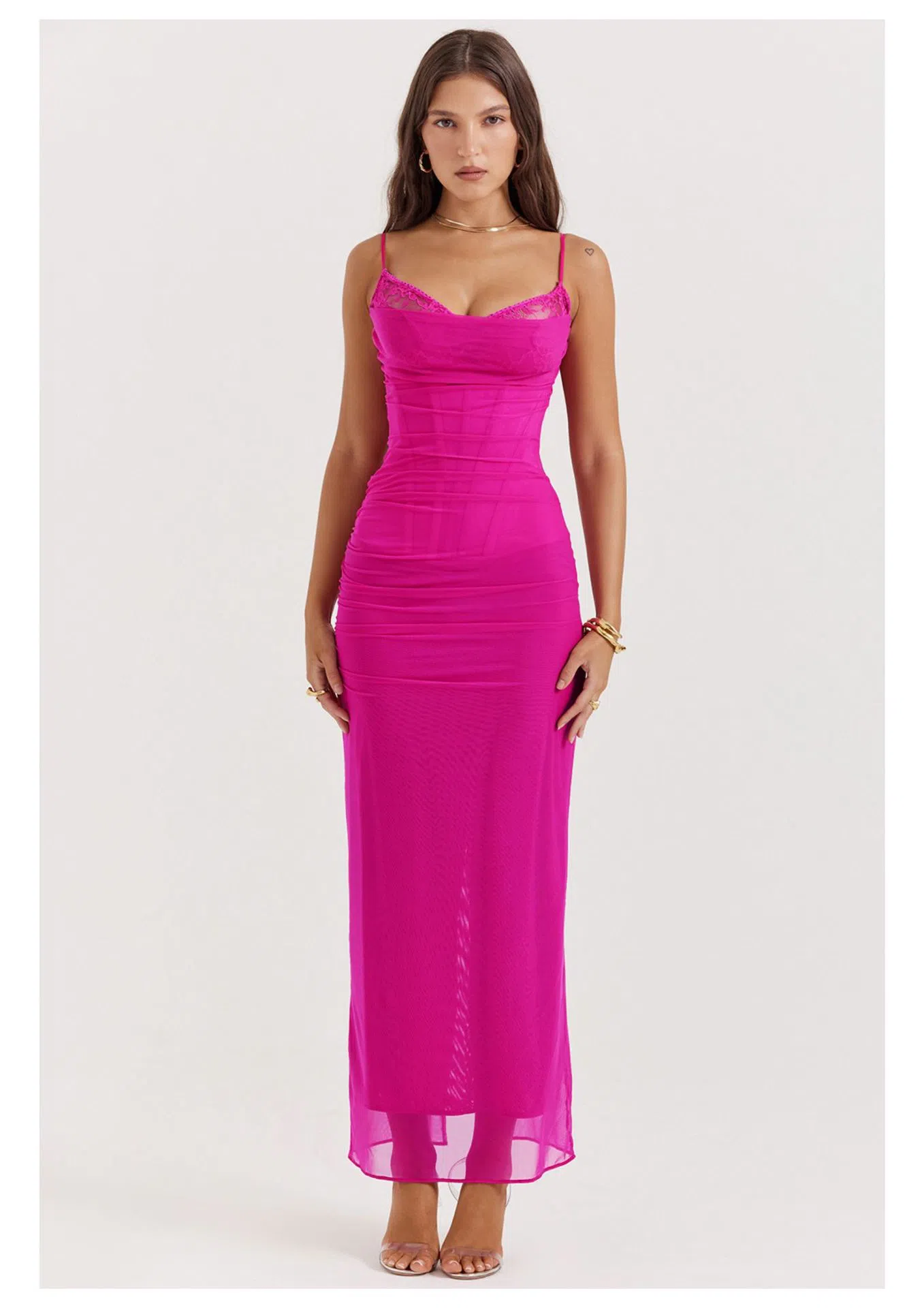 House of CB Nalini Maxi Dress Fuchsia Size M / AU 10 The Volte