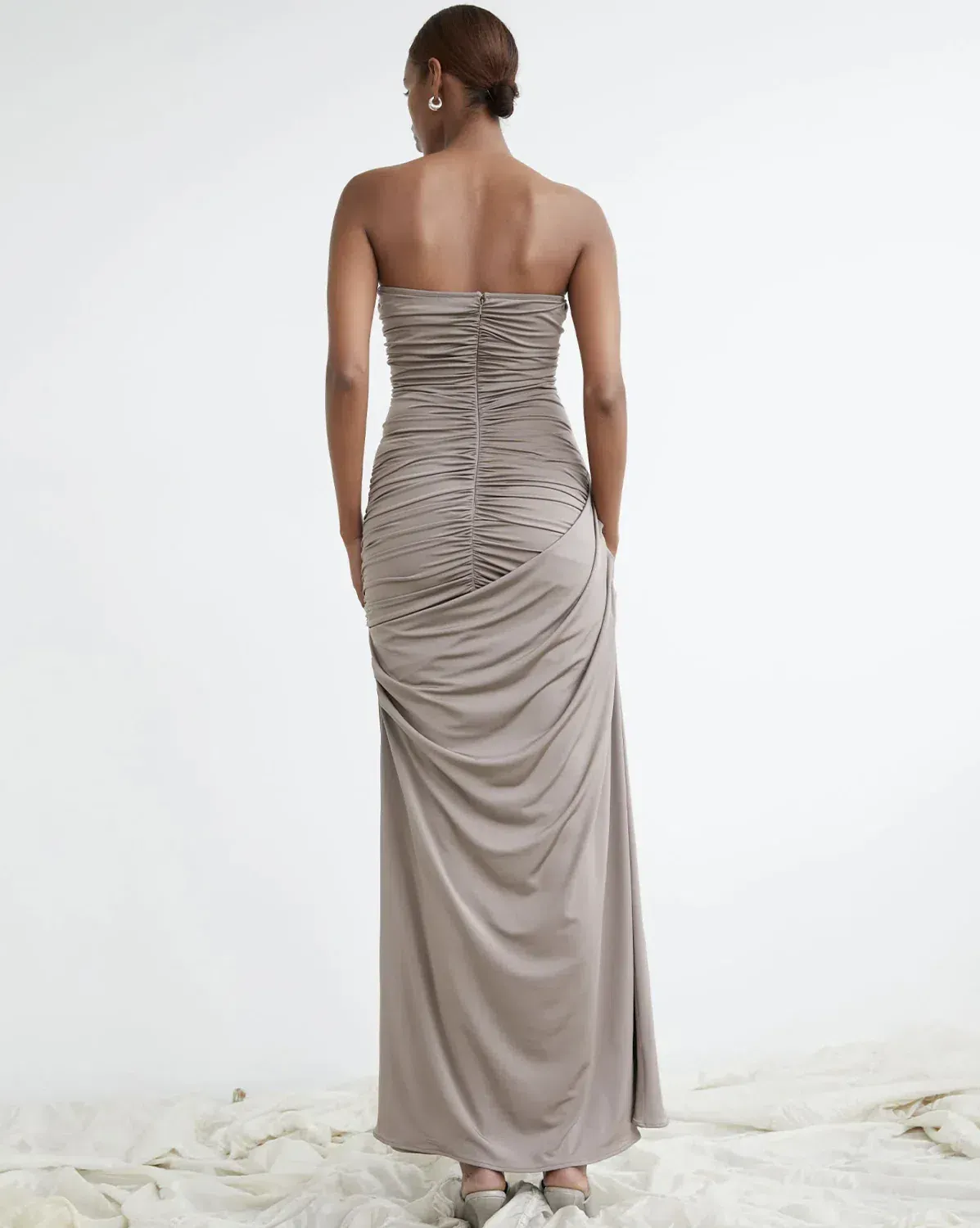 long black smock dress Black Smock Detail Midi Dress | LR-EVE-2 main image 0