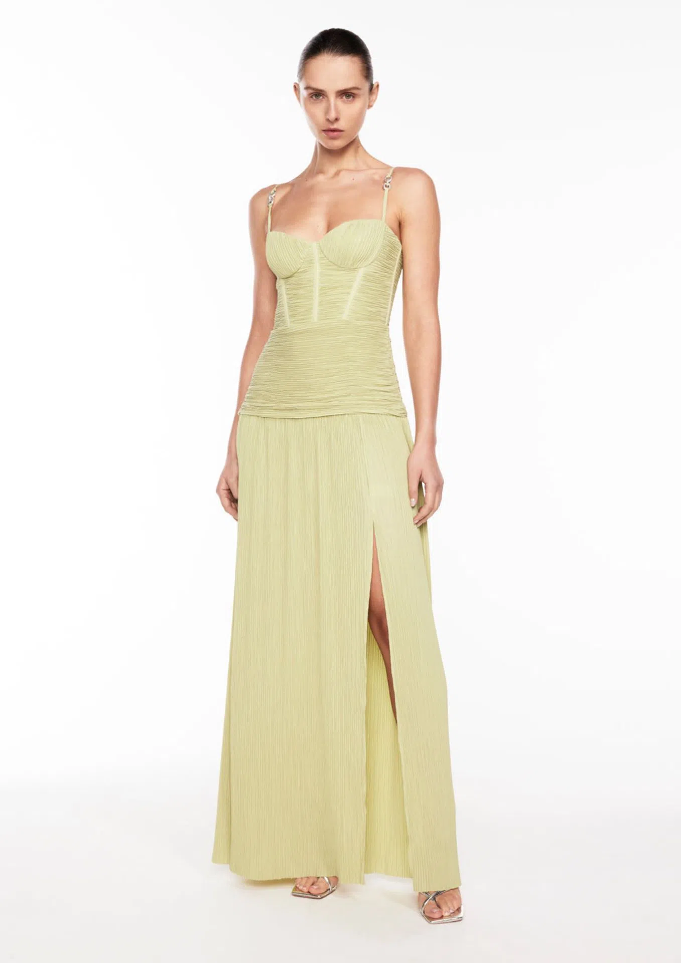 Manning Cartell Double Time Pleat Dress Pistachio Size 6 The Volte