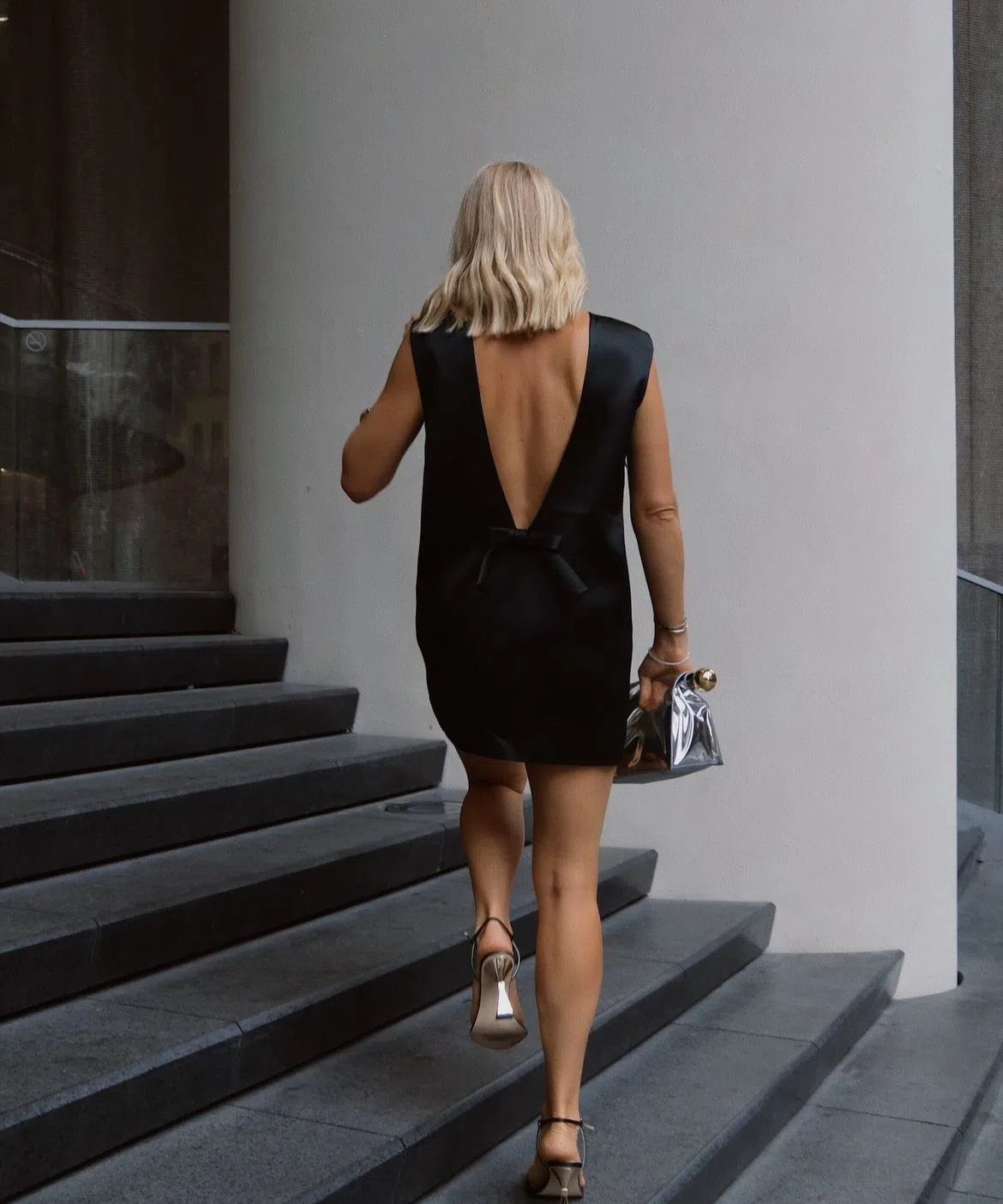 haute couture mini dress Ebony Mini Dress