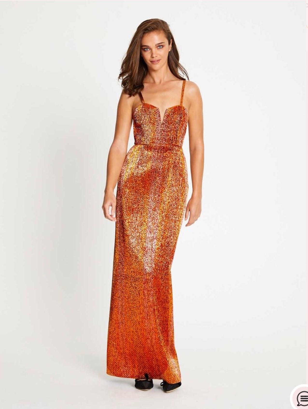 Alice McCall Electric Nights Dress/Gown Copper size The Volte