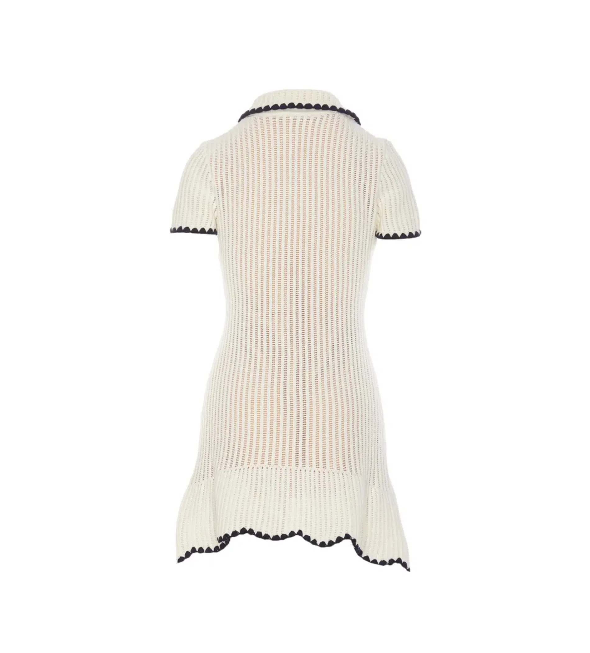 Self Portrait Cream Crochet Collared Mini Dress Size M/AU 8 | The Volte Self Portrait Cream Crochet Collared Mini Dress Size M/AU 8 | The Volte