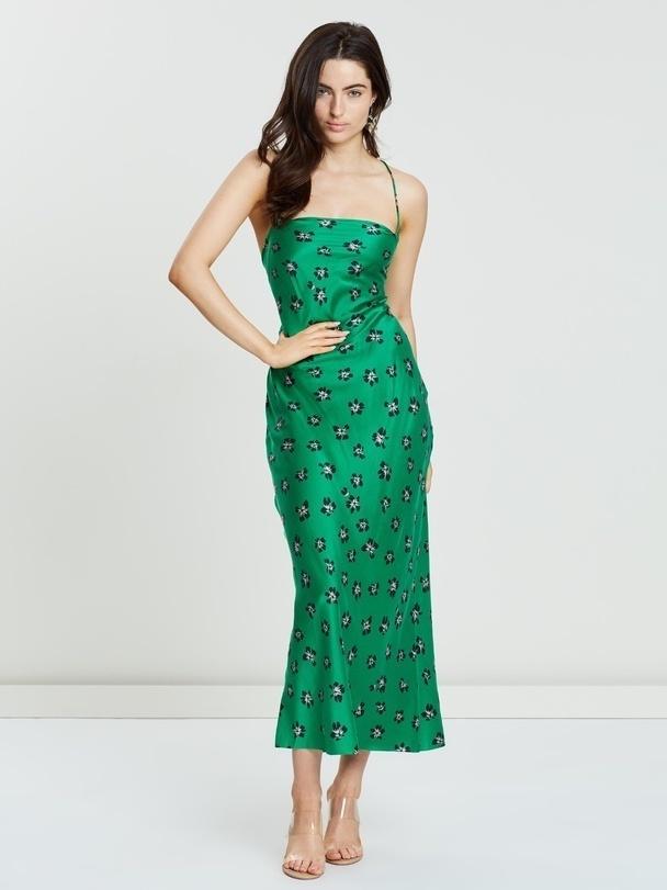 bec and bridge tropicana midi dress rent