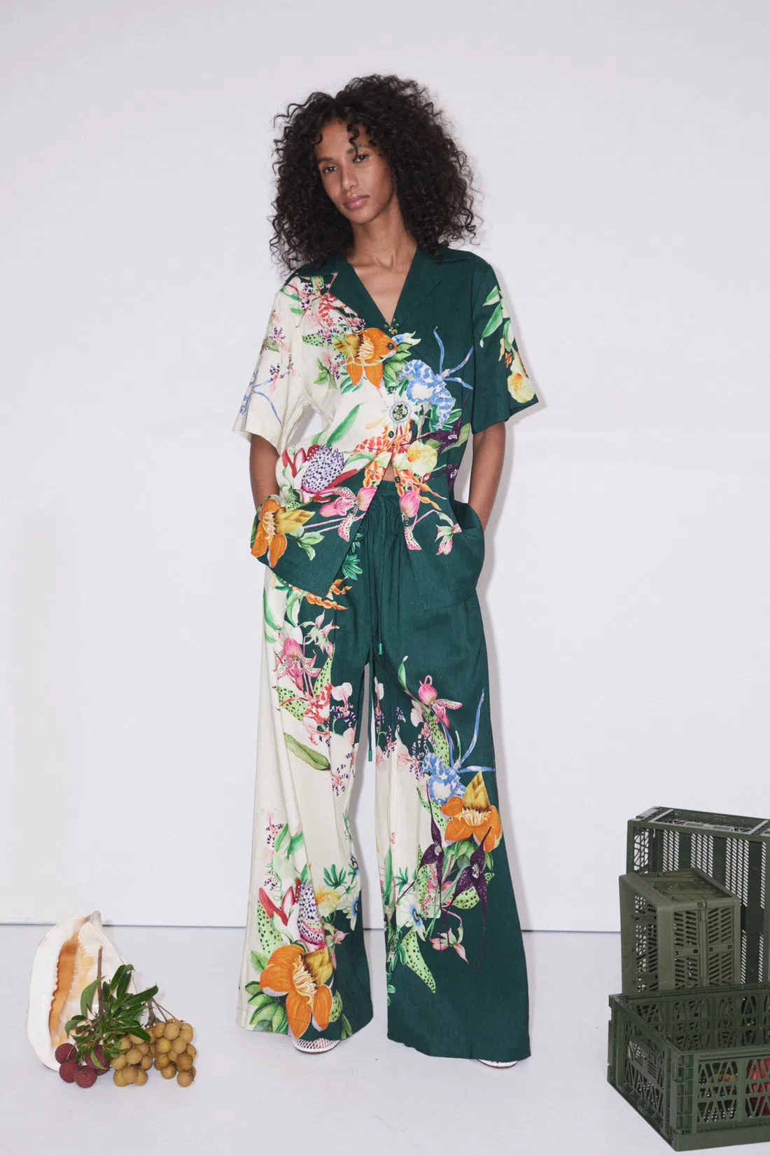 Alemais Aggie Shirt and Pant Set Floral Size 8 | The Volte