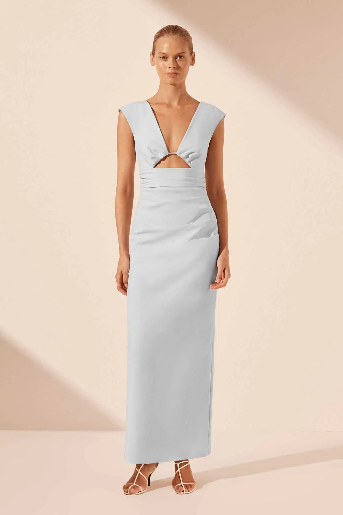 Shona Joy Lani Plunged Cut Out Maxi Dress Sky Ice Blue Size 12 | The Volte Shona Joy Lani Plunged Cut Out Maxi Dress Sky Ice Blue Size 12 | The Volte