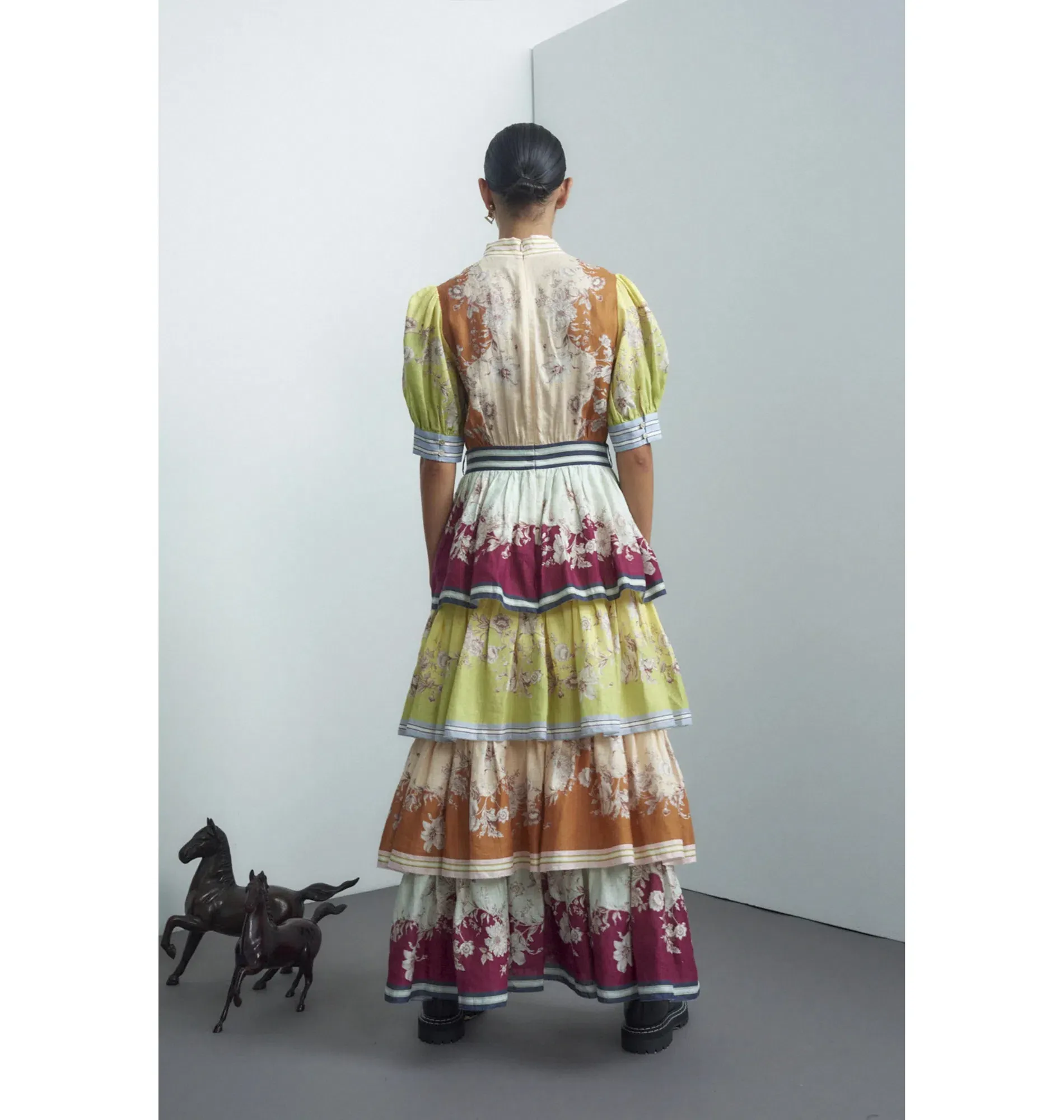 knee length dresses for ladies Alemais Marlow Frill Midi Dress 14 main image 0