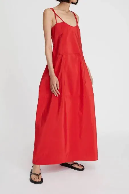 open lace back dress LEE MATHEWS | CHARLOTTE SPLICED MIDI SHIRTDRESS