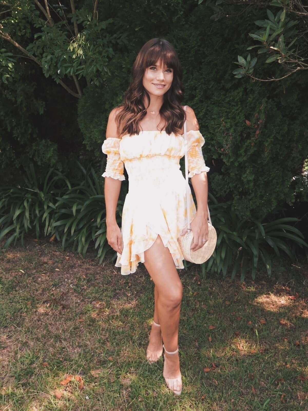 for love and lemons picnic mini dress For Love and Lemons Picnic Mini Dress Sunshine Yellow Size 6