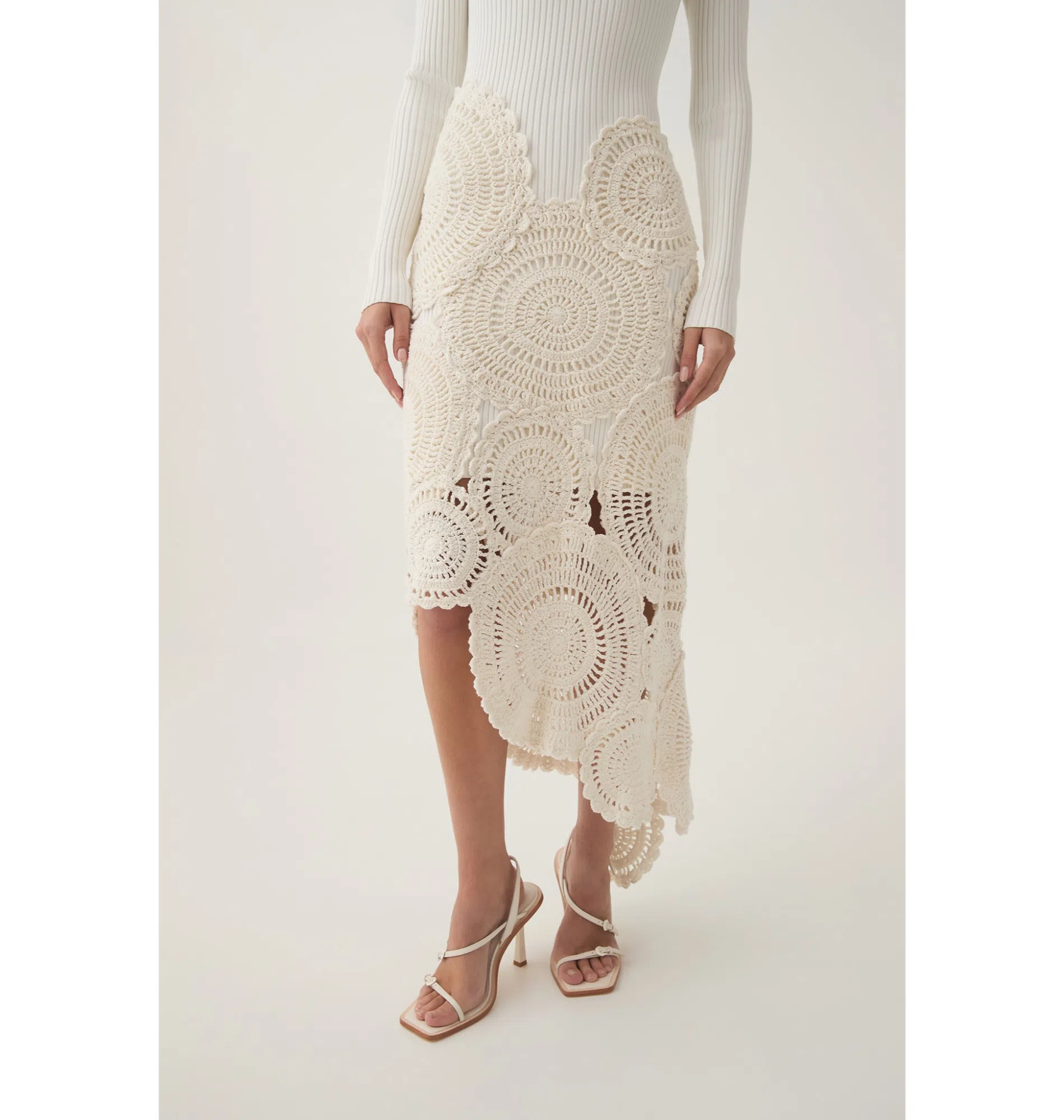 white christmas dresses Jaycee Crochet Dress – Retrofete main image 1