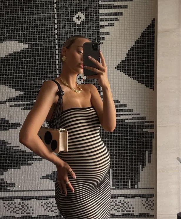 The Wolfgang Sunmor Knit Maxi Dress Black/White Size 10 | The Volte