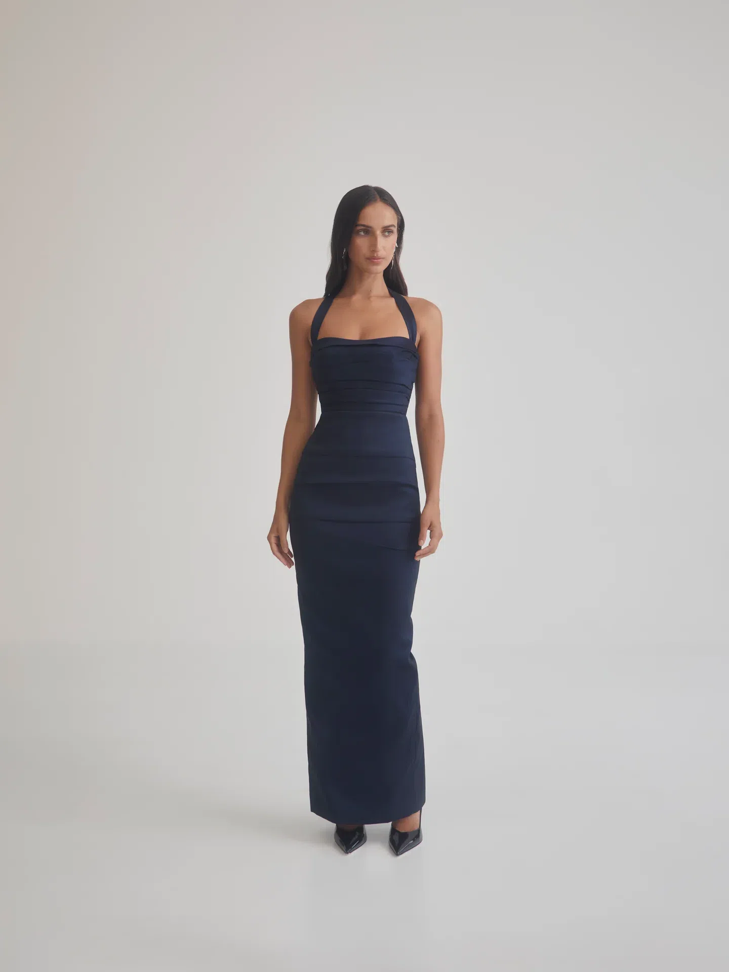 Sheike Carrie Gown Strapless Dress Navy Blue Size AU The Volte