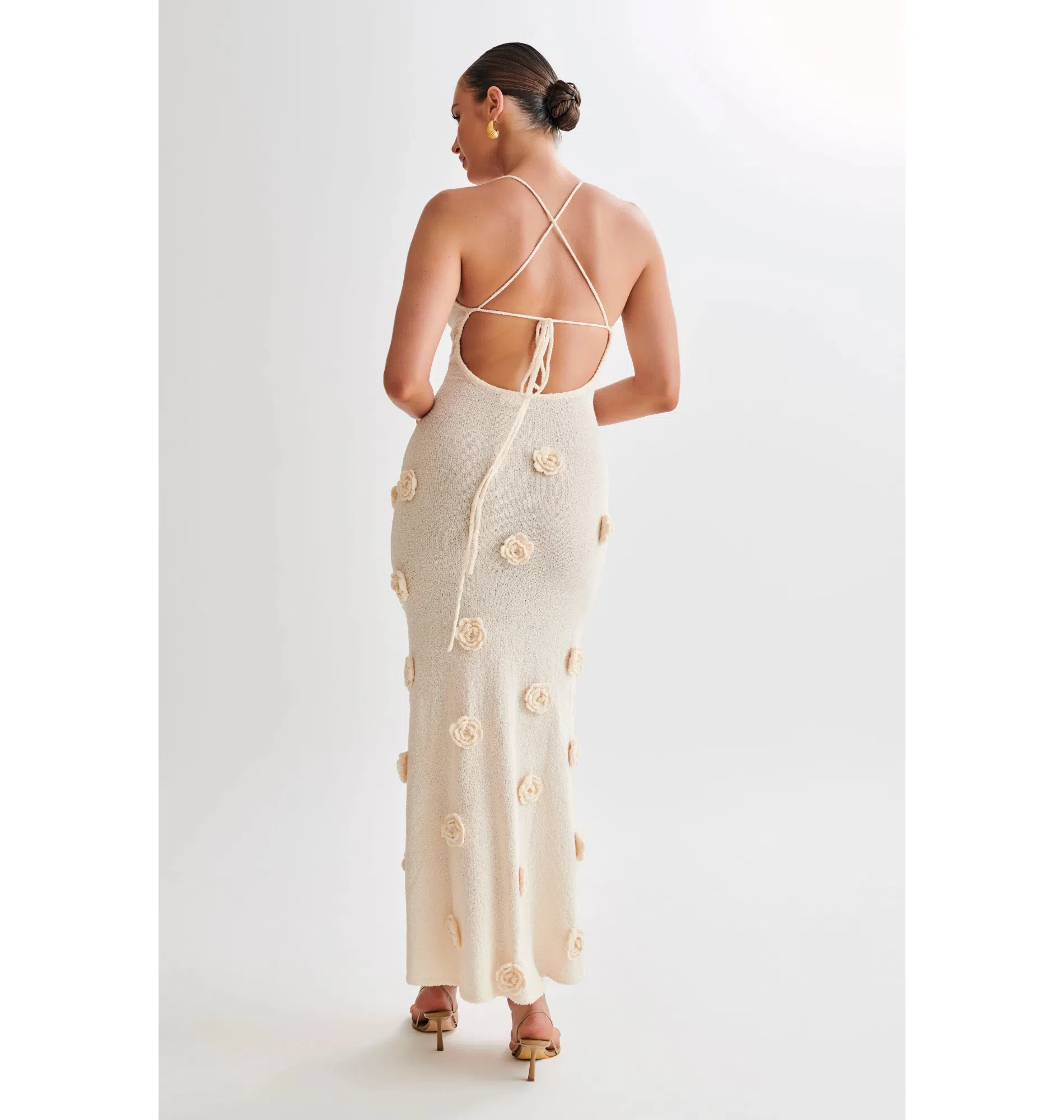 white christmas dresses Suki Sleeveless Crochet Maxi Dress – VICI main image 1
