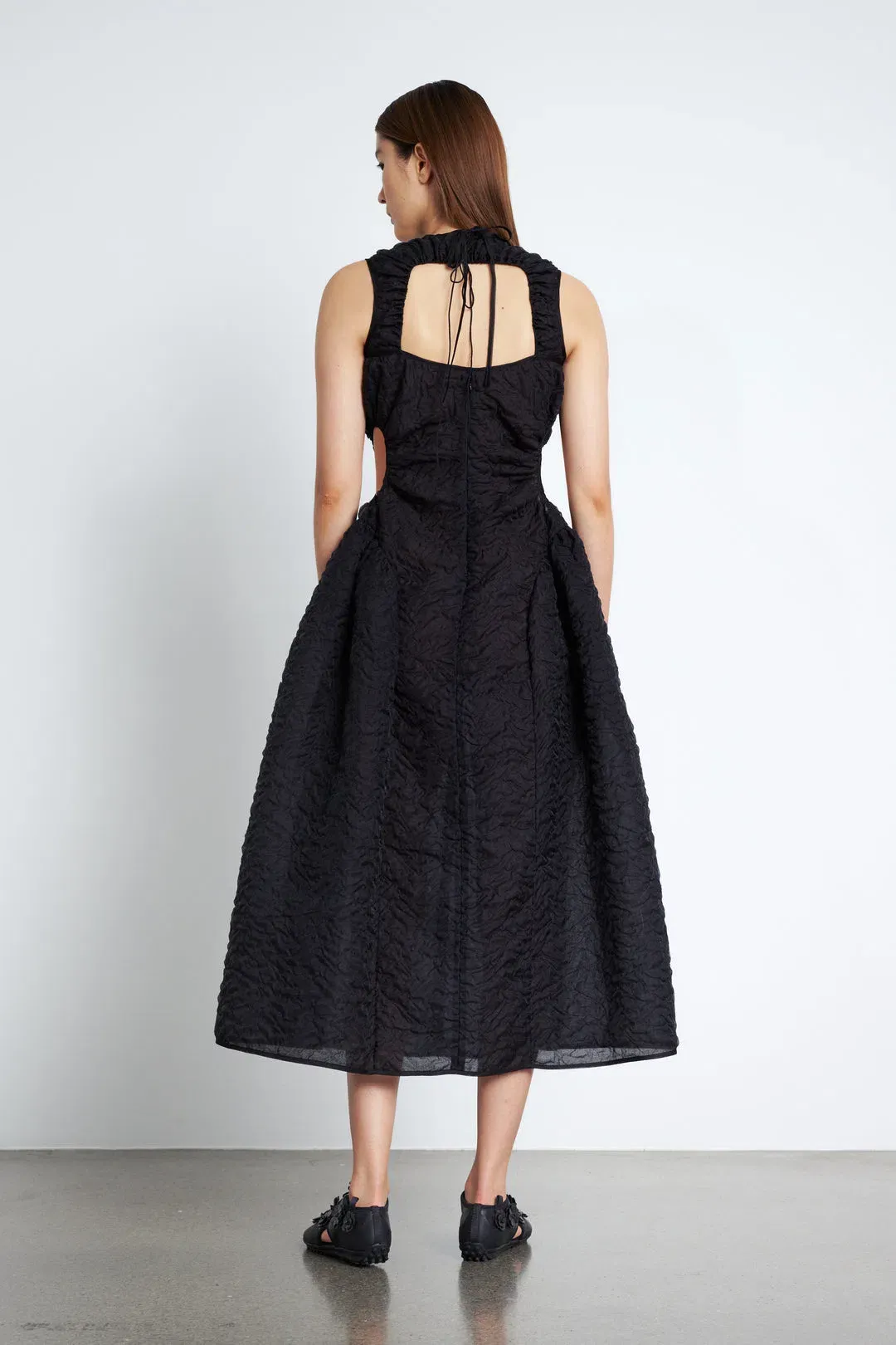 Cecilie Bahnsen Samara Midi Dress Black Size 8 | The Volte