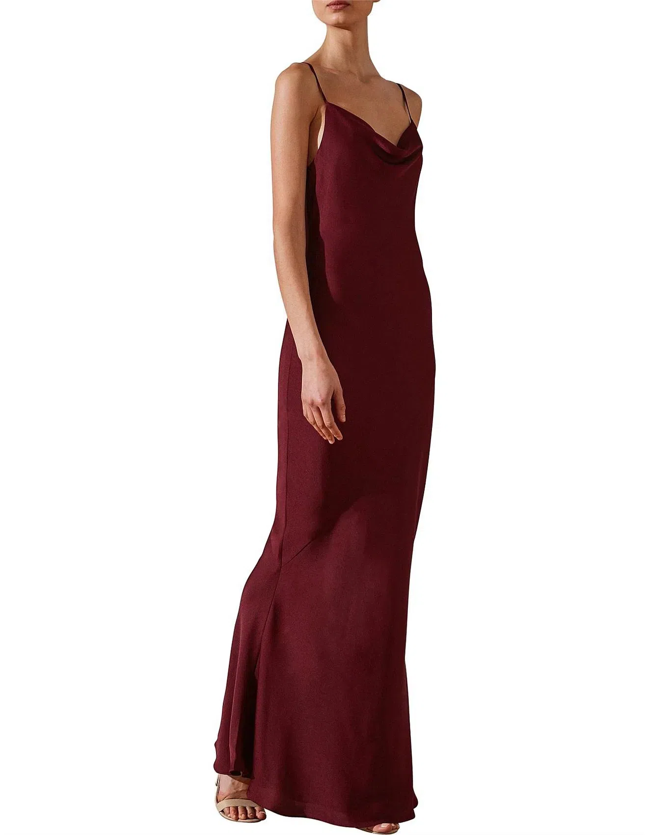 Bec & Bridge Lea Tie Back Dress Burgundy AU 10 | The Volte