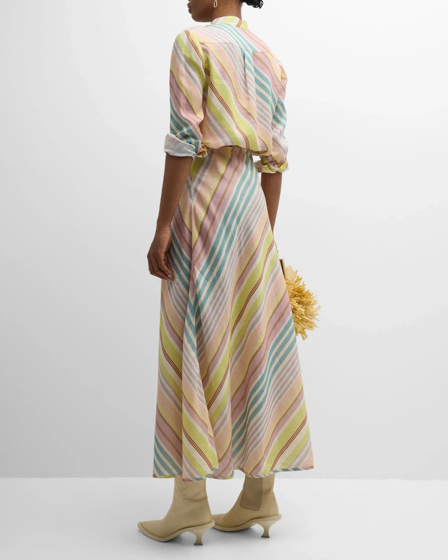 alemais blue marlin dress Alemais Blue Linen Casual Dress
