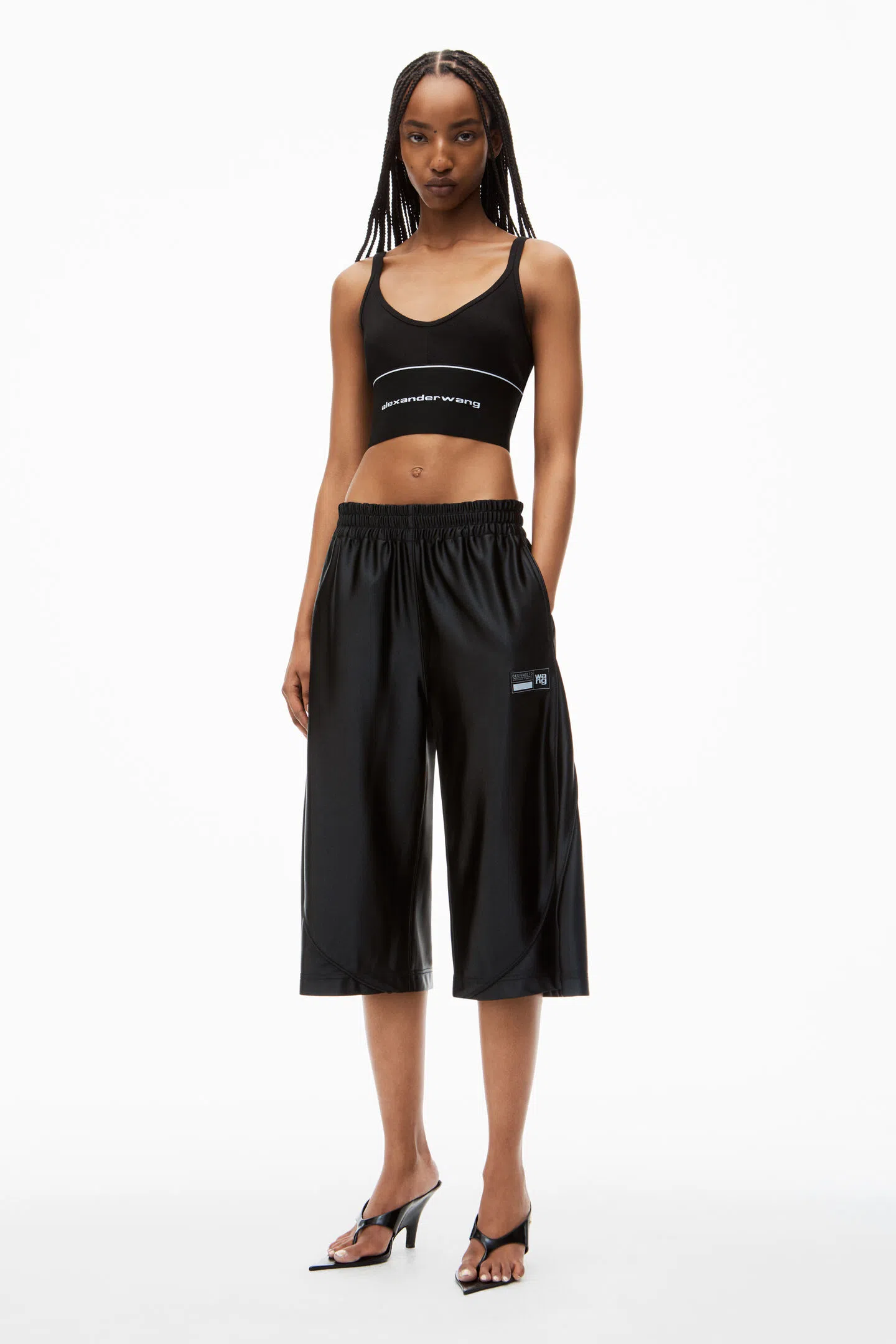 alexanderwang リブジャージー ロゴ エラスティック ブラ alexanderwang アレキサンダーワング リブジャージー ロゴ エラ