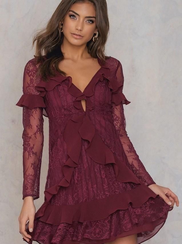 nude pink mini dress Take A Bow Lace Mini Dress Baby Pink