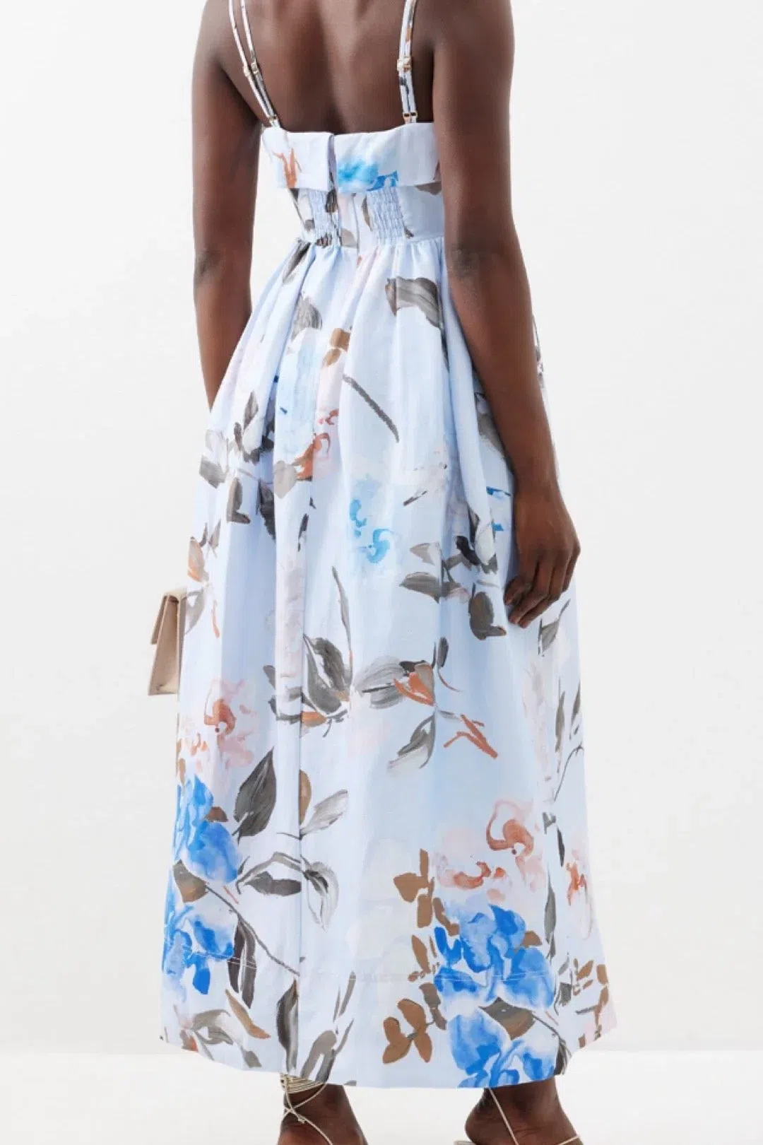 bambi midi dress Bambi Smocked Midi Dress in Navy – Madida Clothing