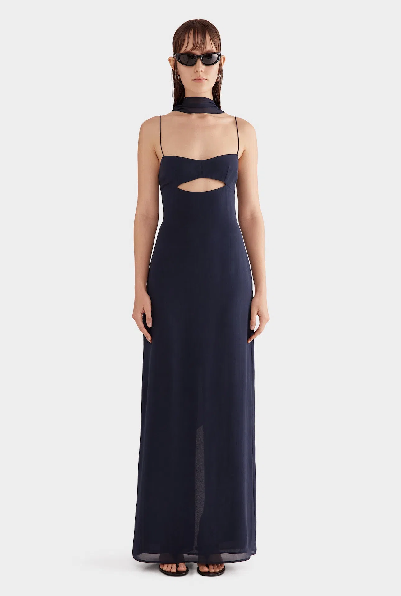 silk scarf dress Architectural Corset Silk Velvet Gown With Scarf & Gloves main image 1
