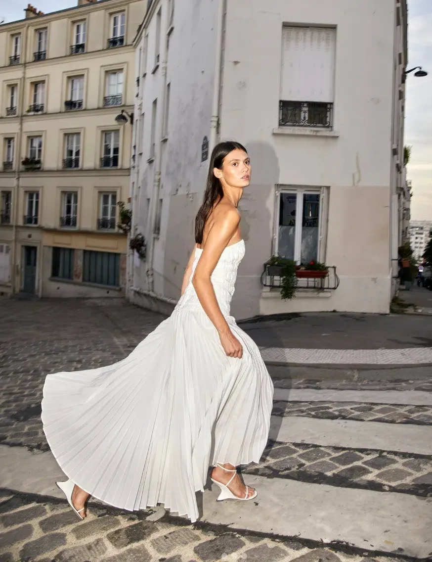 acler bristol strapless midi dresses Acler Bristol Midi Dress in Ivory White Size S / AU 8