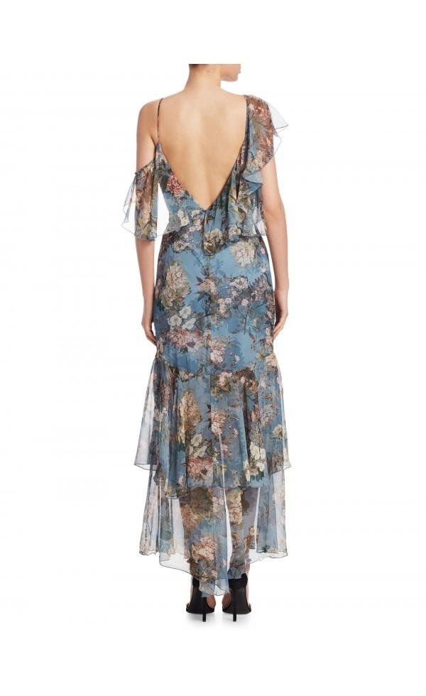 arielle floral wrap maxi dress