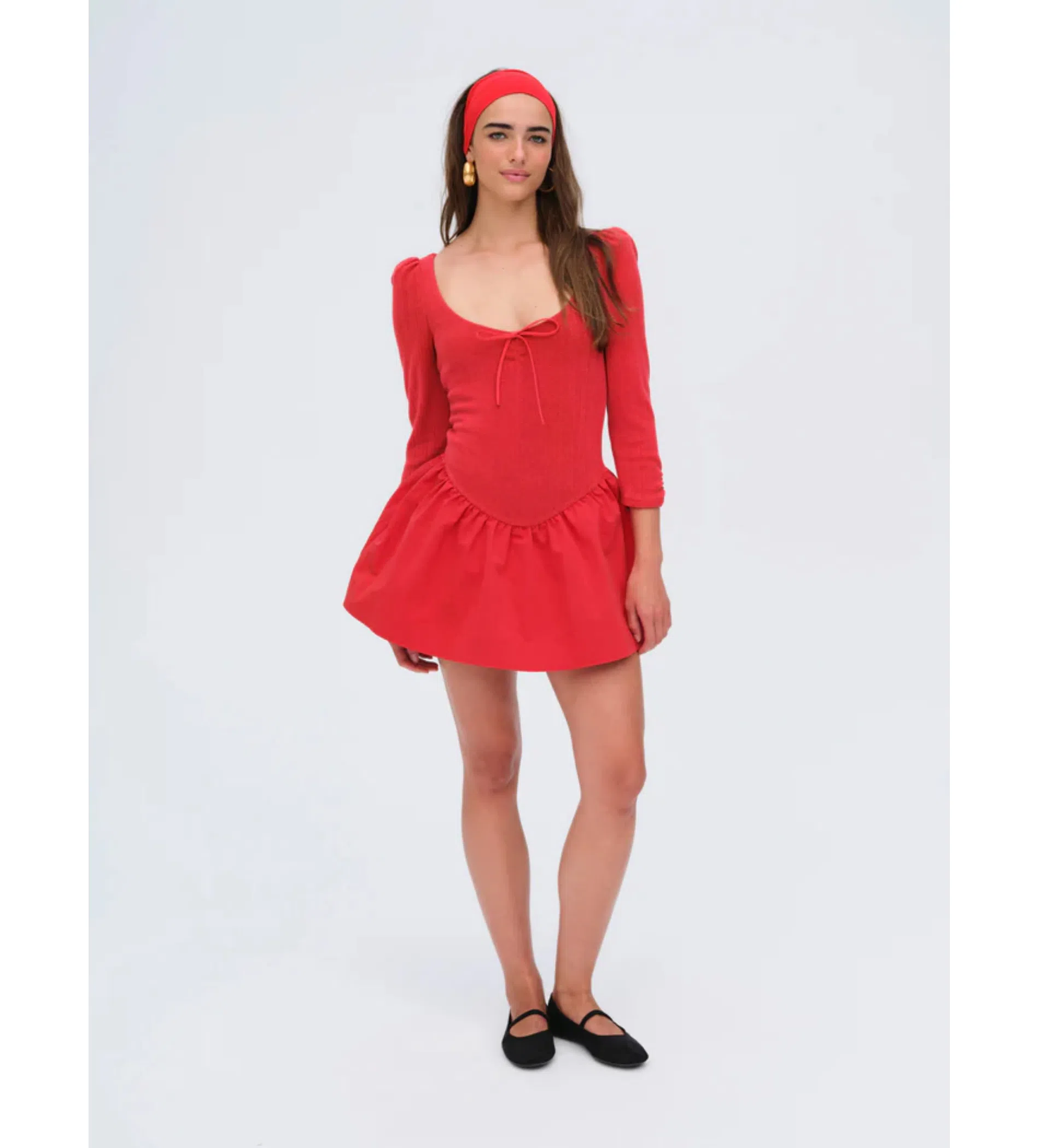 For Love and Lemons Pointelle Mini Dress Red Size S / AU 8 | The Volte