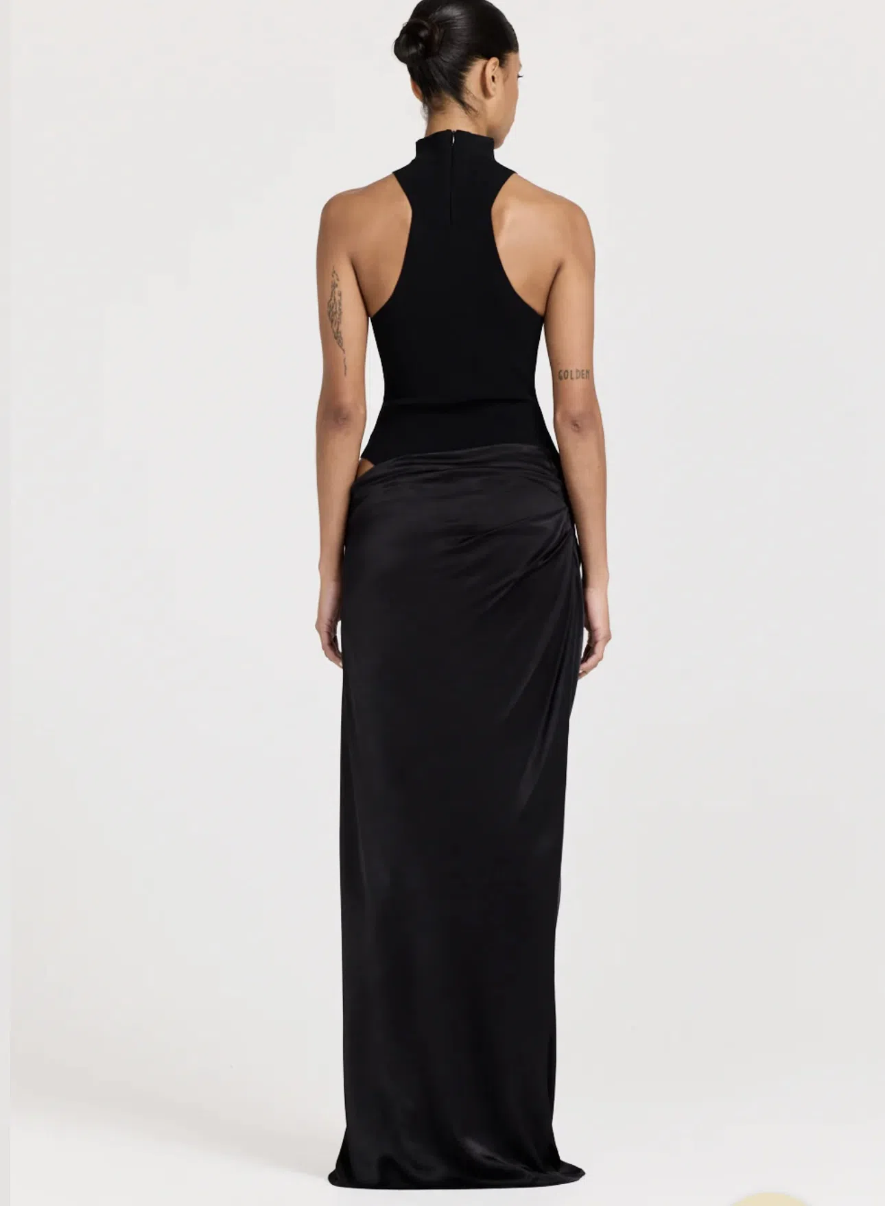 soraia mini dress in black Soraia Tunic in Flower Flock Crepe main image 0