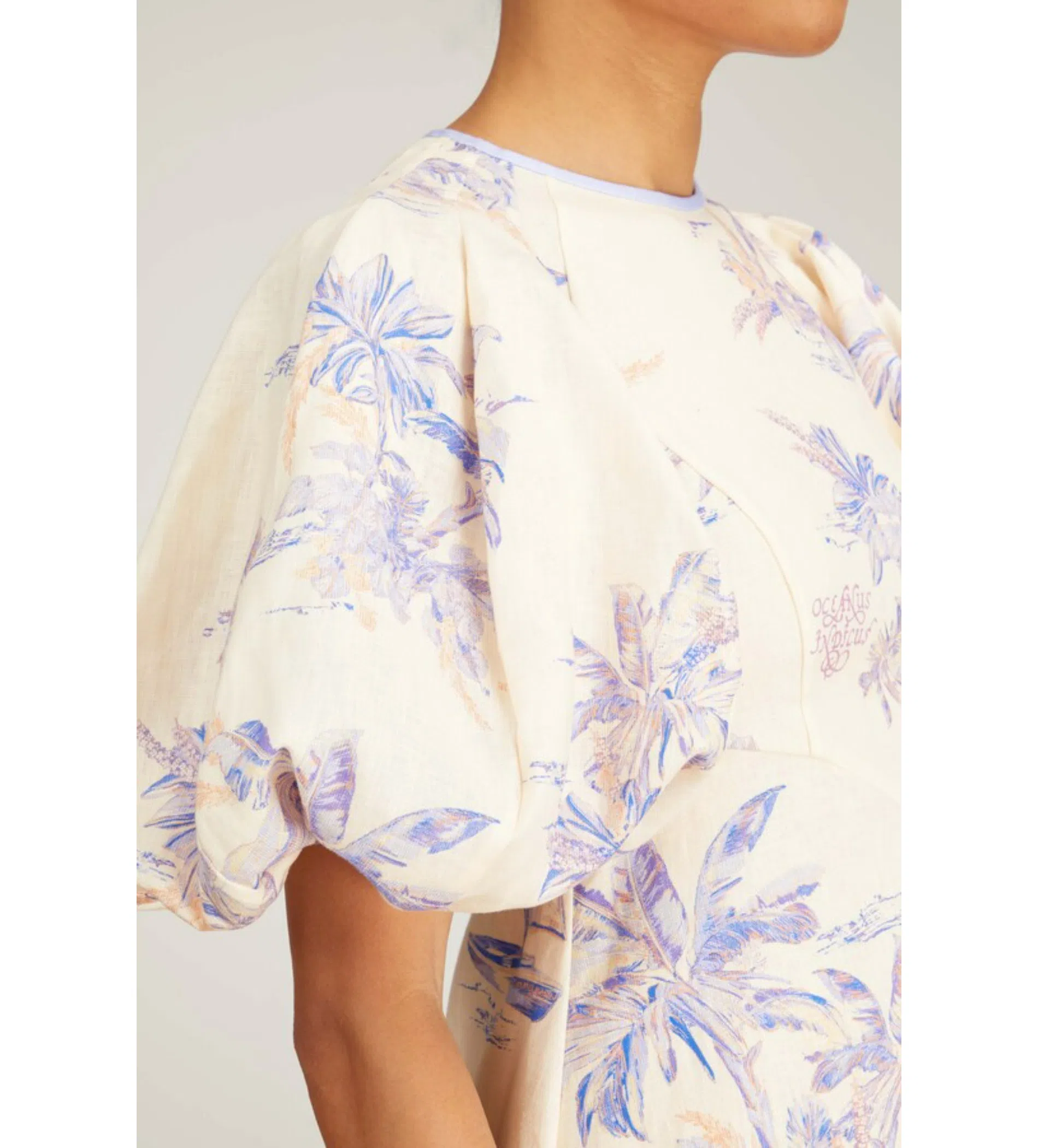 Zimmermann Linen Day Midi Dress in Pearl Palm Toile Size 2 / AU 12 | The Volte Zimmermann Linen Day Midi Dress in Pearl Palm Toile Size 2 / AU 12 | The Volte