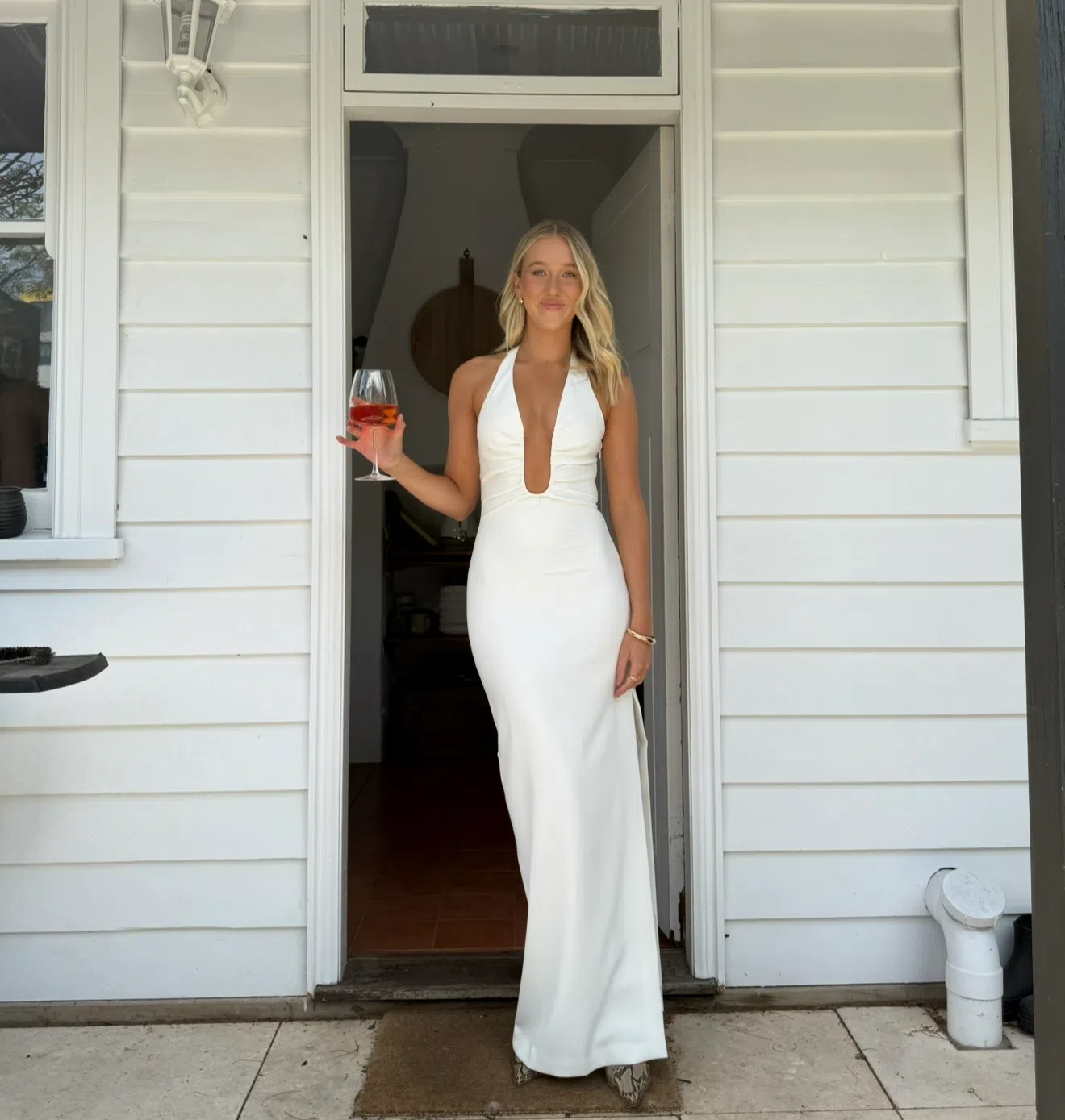 Misha Collection Alusia Dress Ivory Size 6/XS | The Volte Misha Collection Alusia Dress Ivory Size 6/XS | The Volte