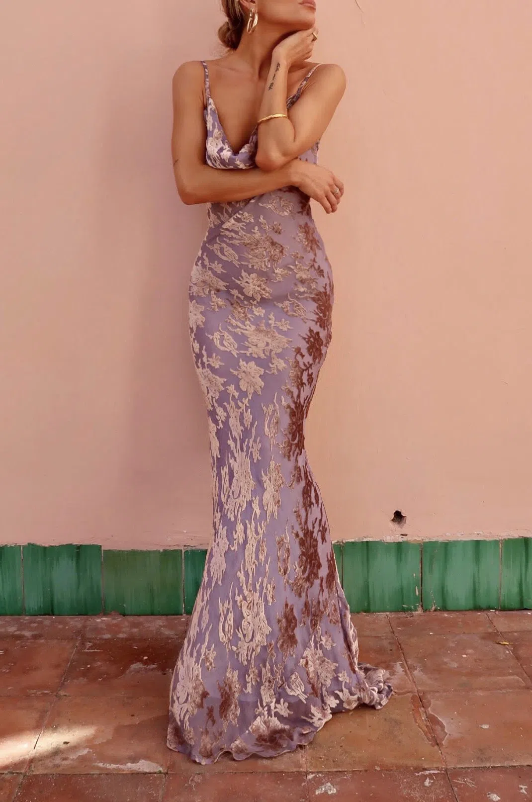 Rat Boa Athena Dress Purple Print Size XS/AU The Volte