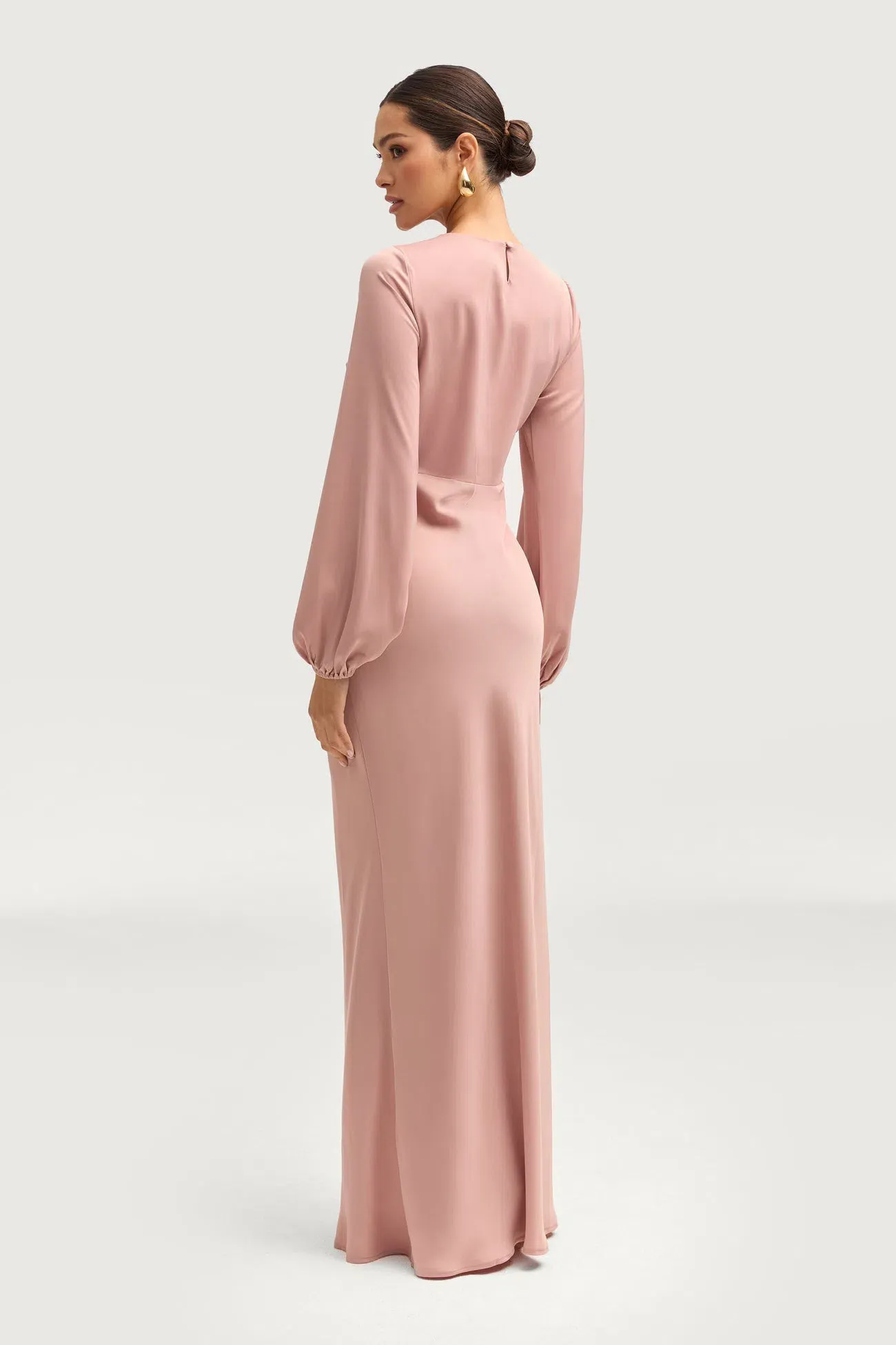 veiled collection kamila satin dress Veiled Kamila Satin Maxi Dress Blush Size S / AU 8