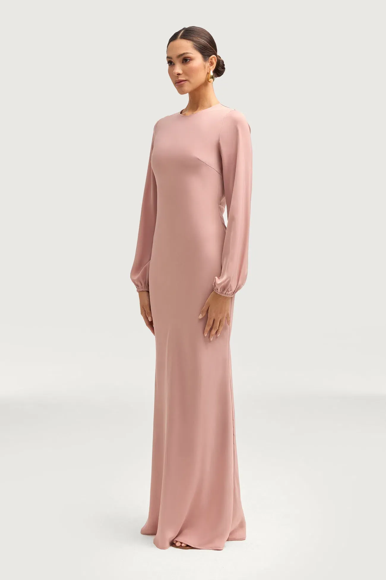 chinese dress ladies Camilla Satin One Shoulder Maxi Dress Pink – Gabi Swimwear