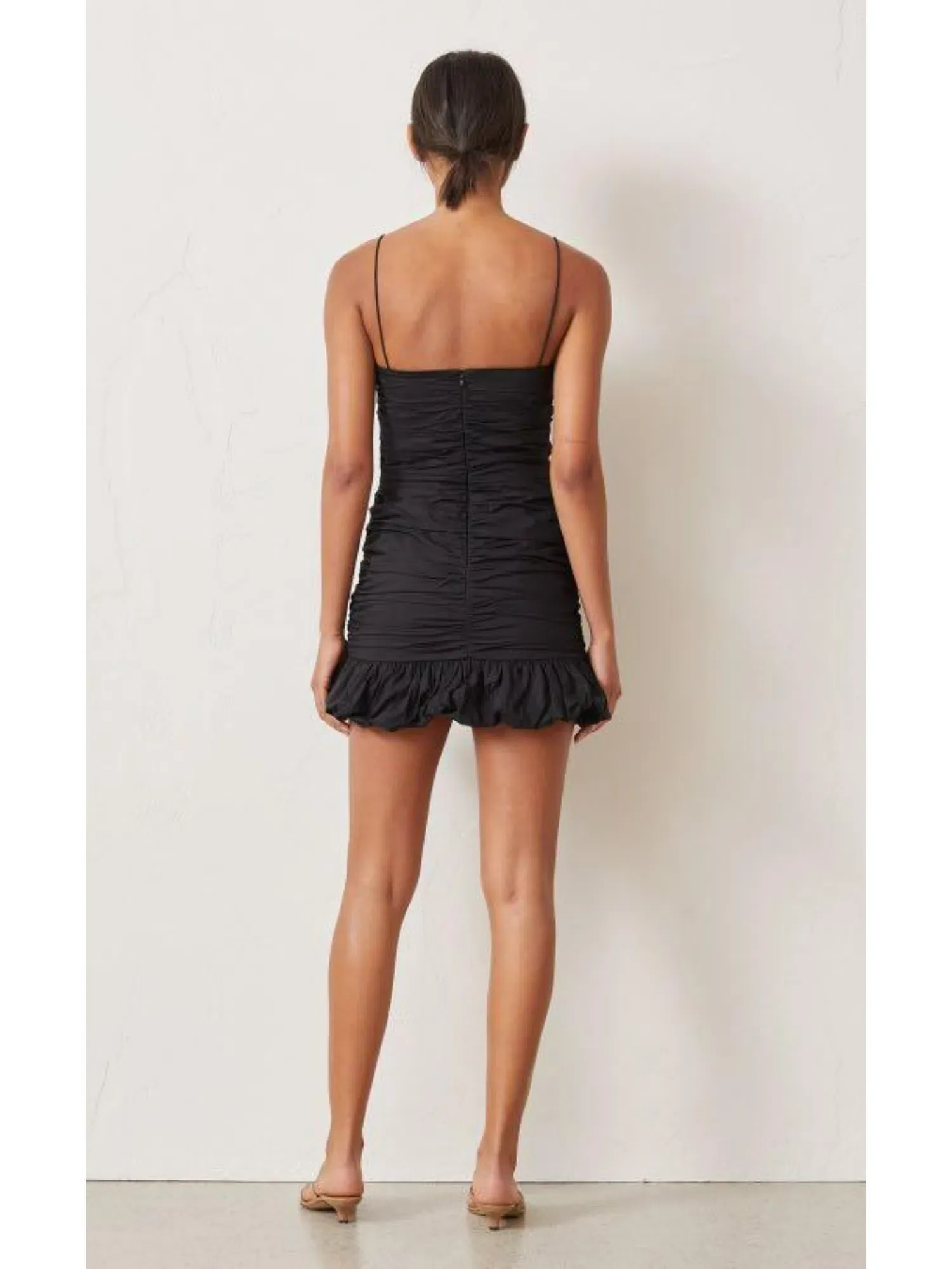 bec and bridge colette mini dress black Collette | Black Tailored Plunge-Neck Mini Dress Club L London